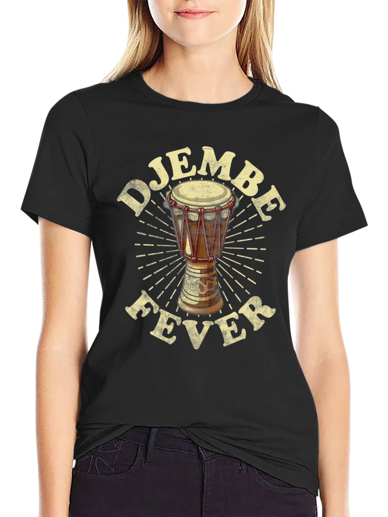 Djembe Fever Graphic T-Shirt - African Drum Music Tee