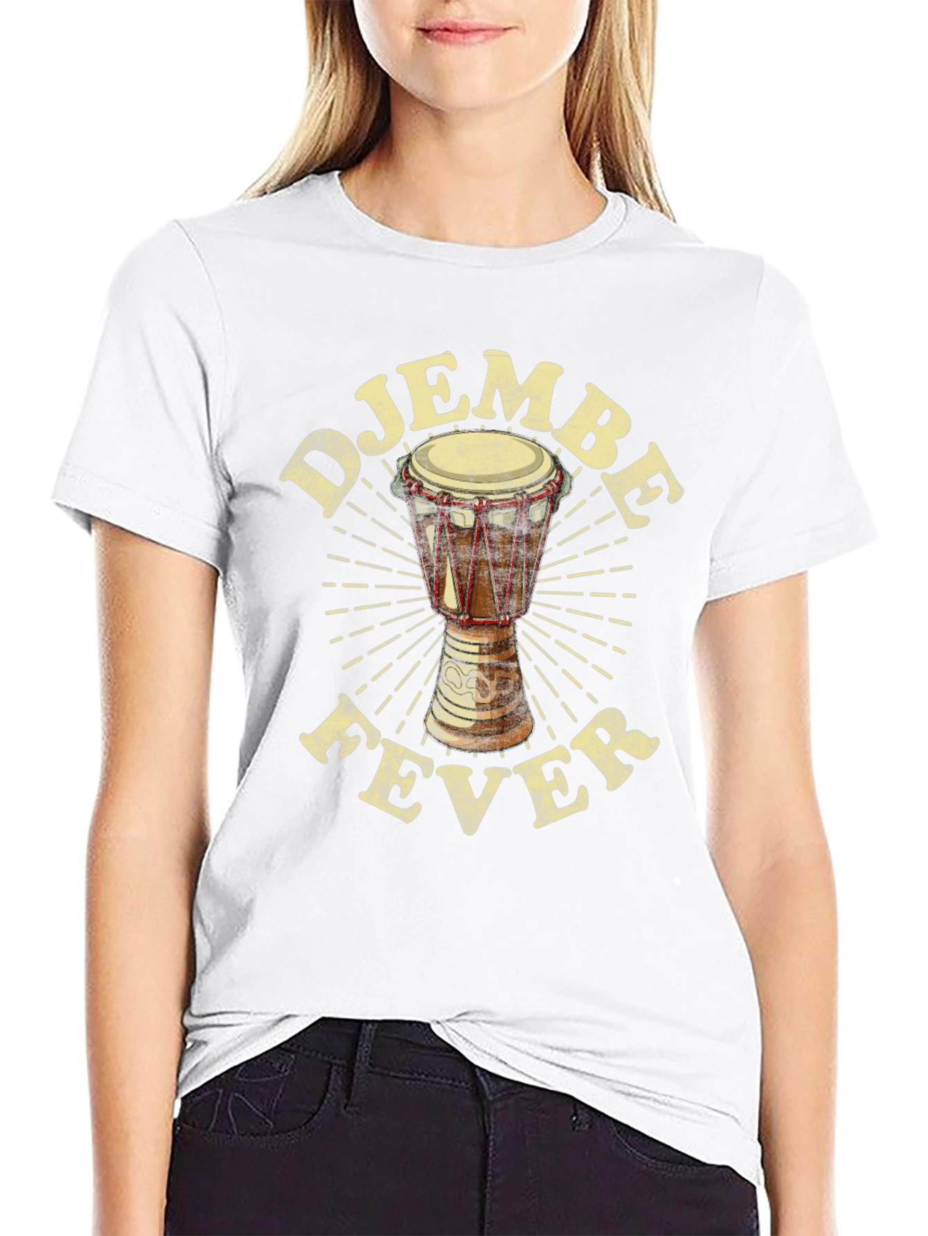 Djembe Fever Graphic T-Shirt - African Drum Music Tee