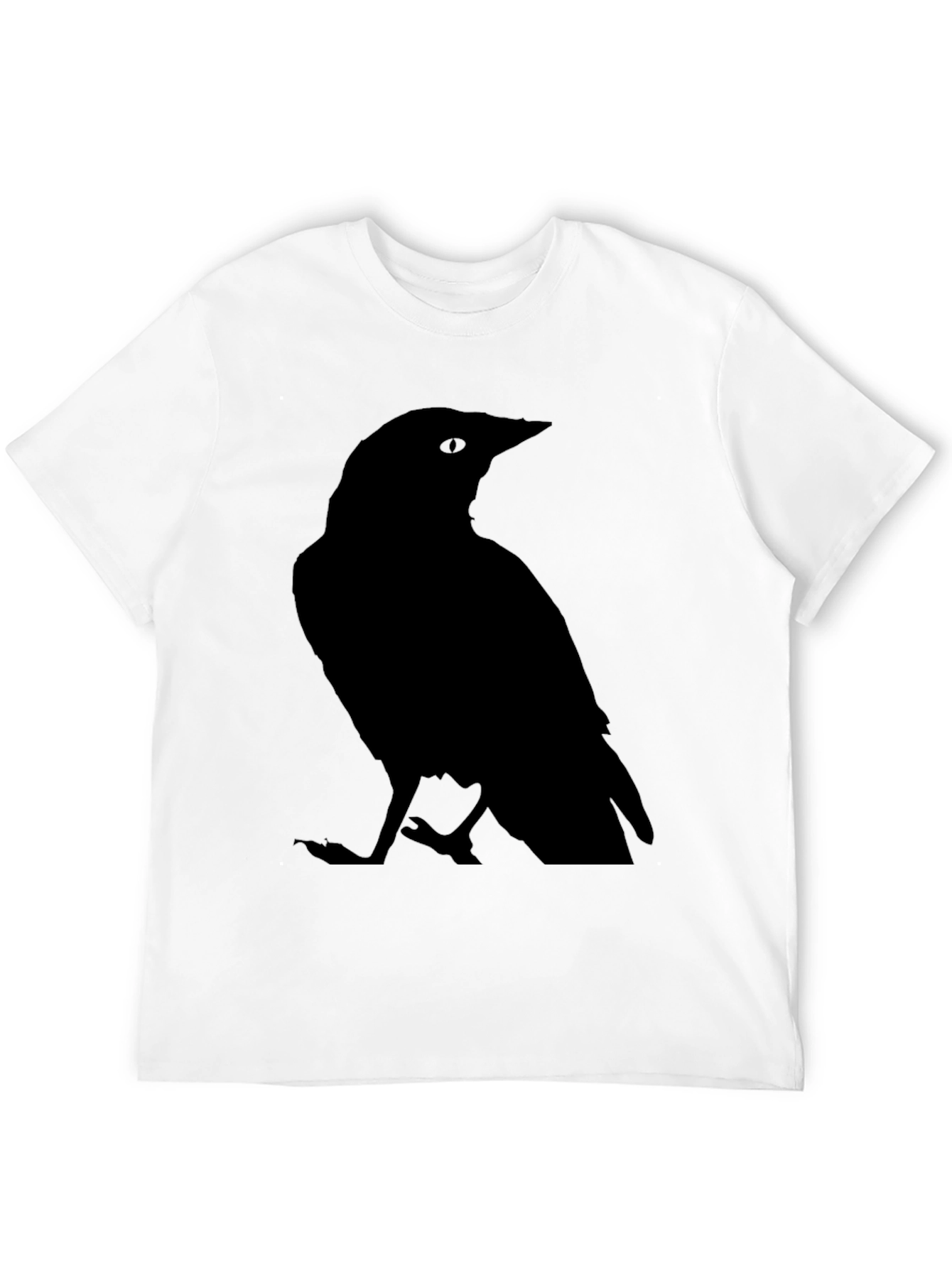 Raven Silhouette Graphic Tee - Classic Black T-Shirt