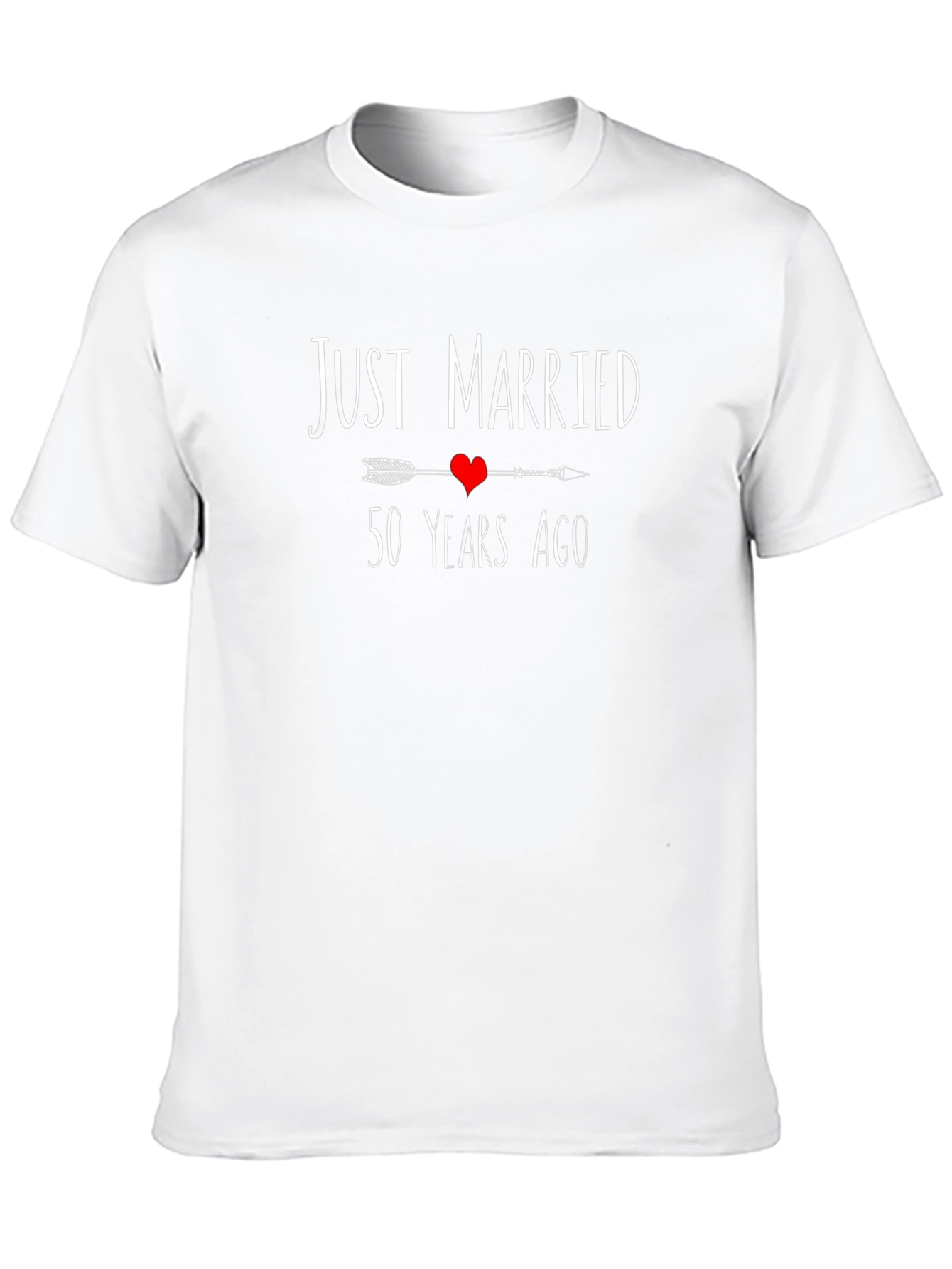 Just Married 50 Years Ago Anniversary T-Shirt