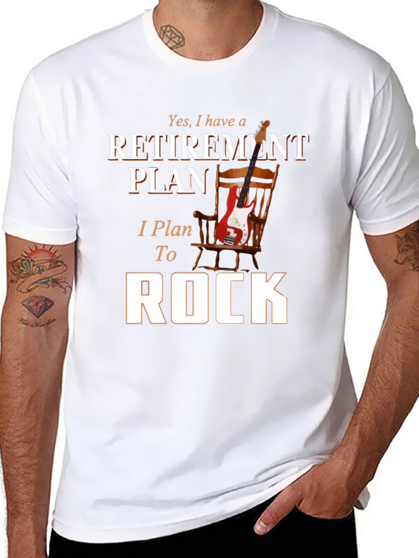Retirement Plan Rock Guitar T-Shirt