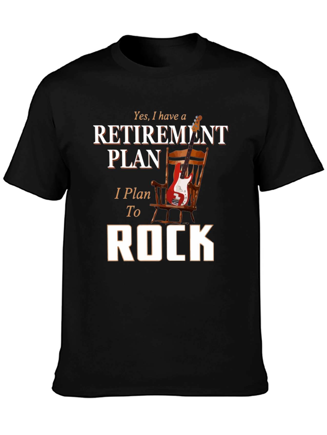 Retirement Plan Rock Guitar T-Shirt