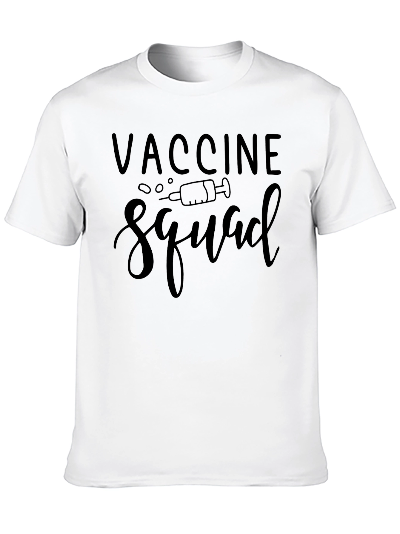 Vaccine Squad T-Shirt - Unisex Black Tee
