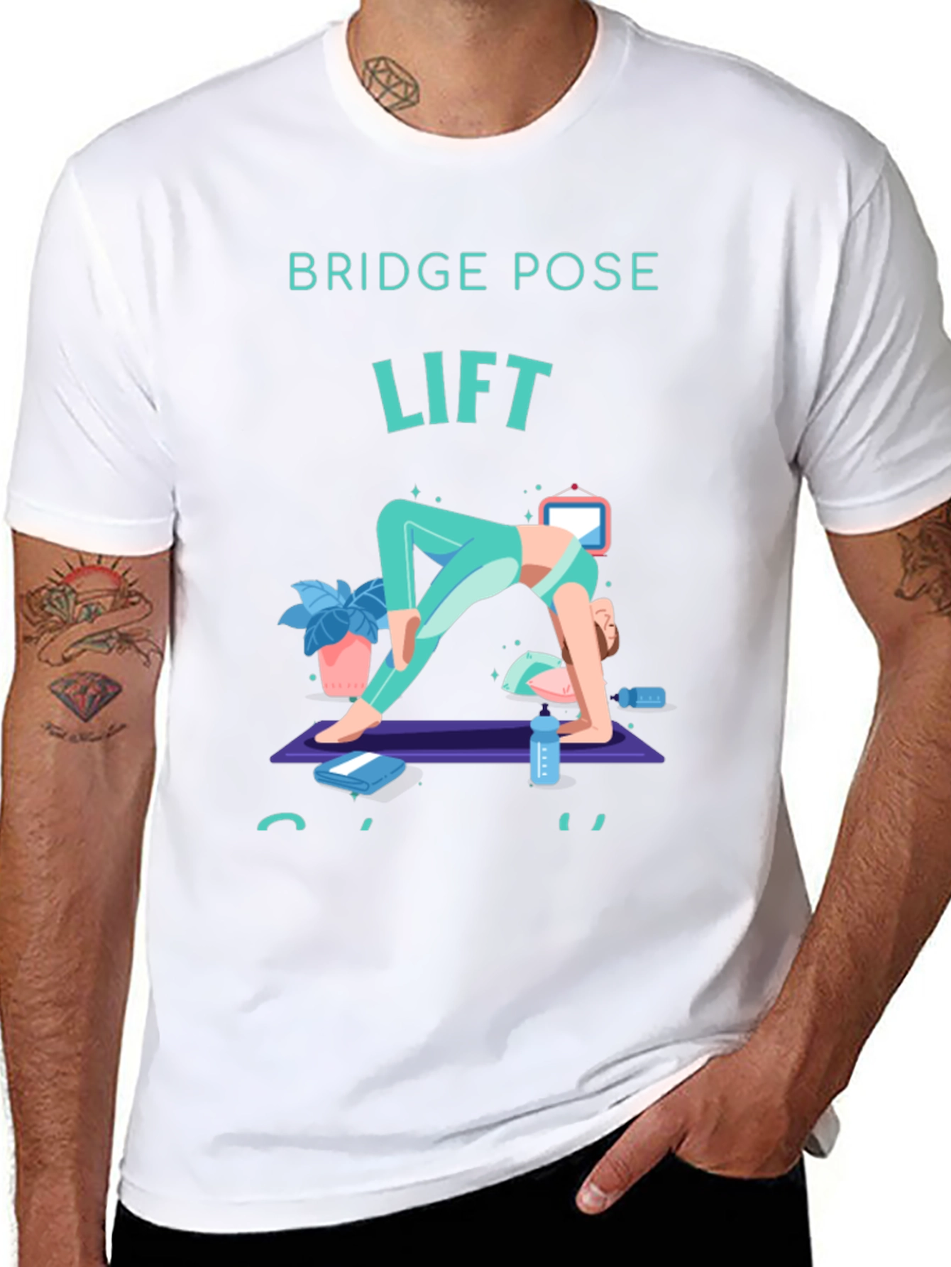Bridge Pose Lift Yoga T-Shirt