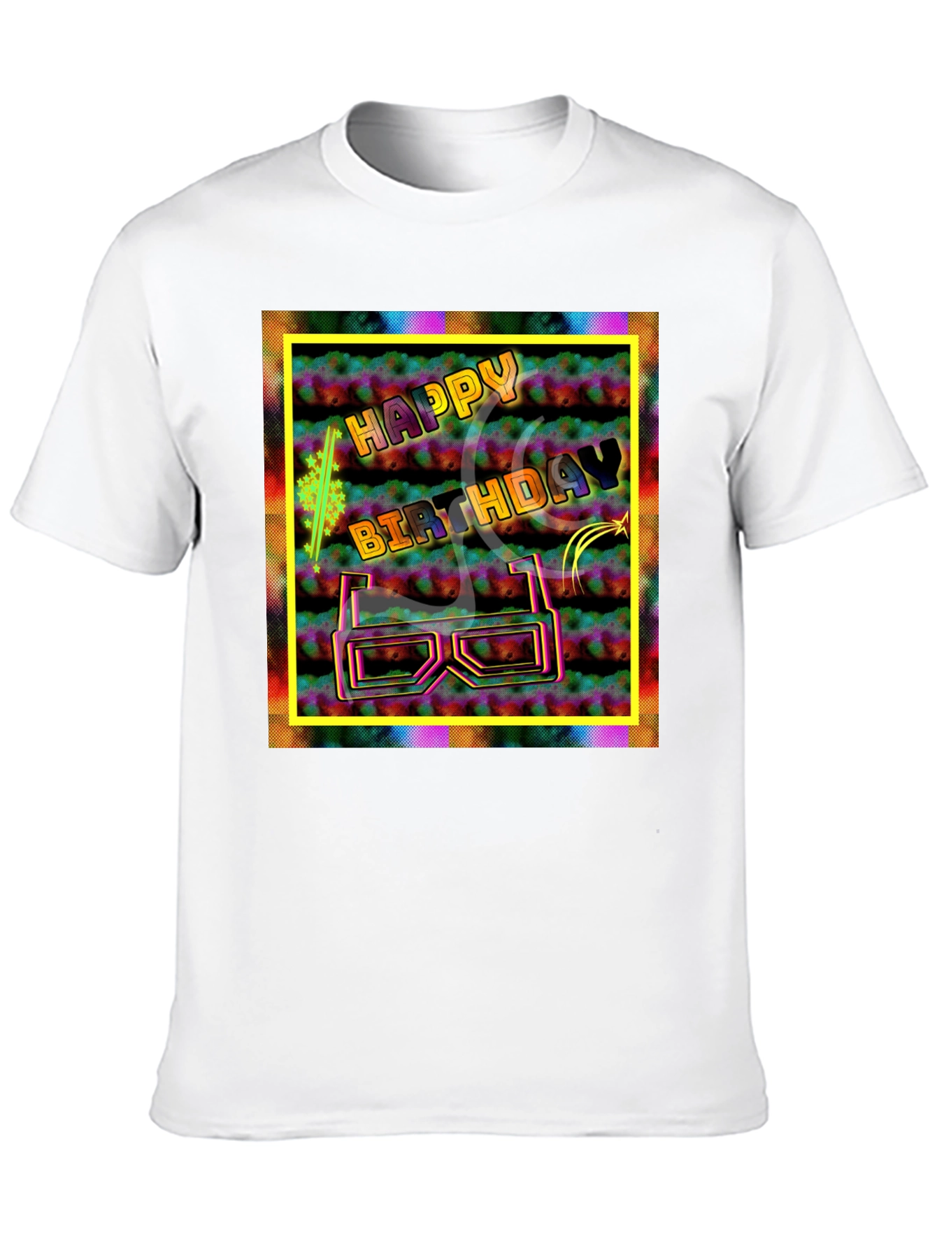 Happy Birthday Graphic Tee - 3D Glasses Party Shirt