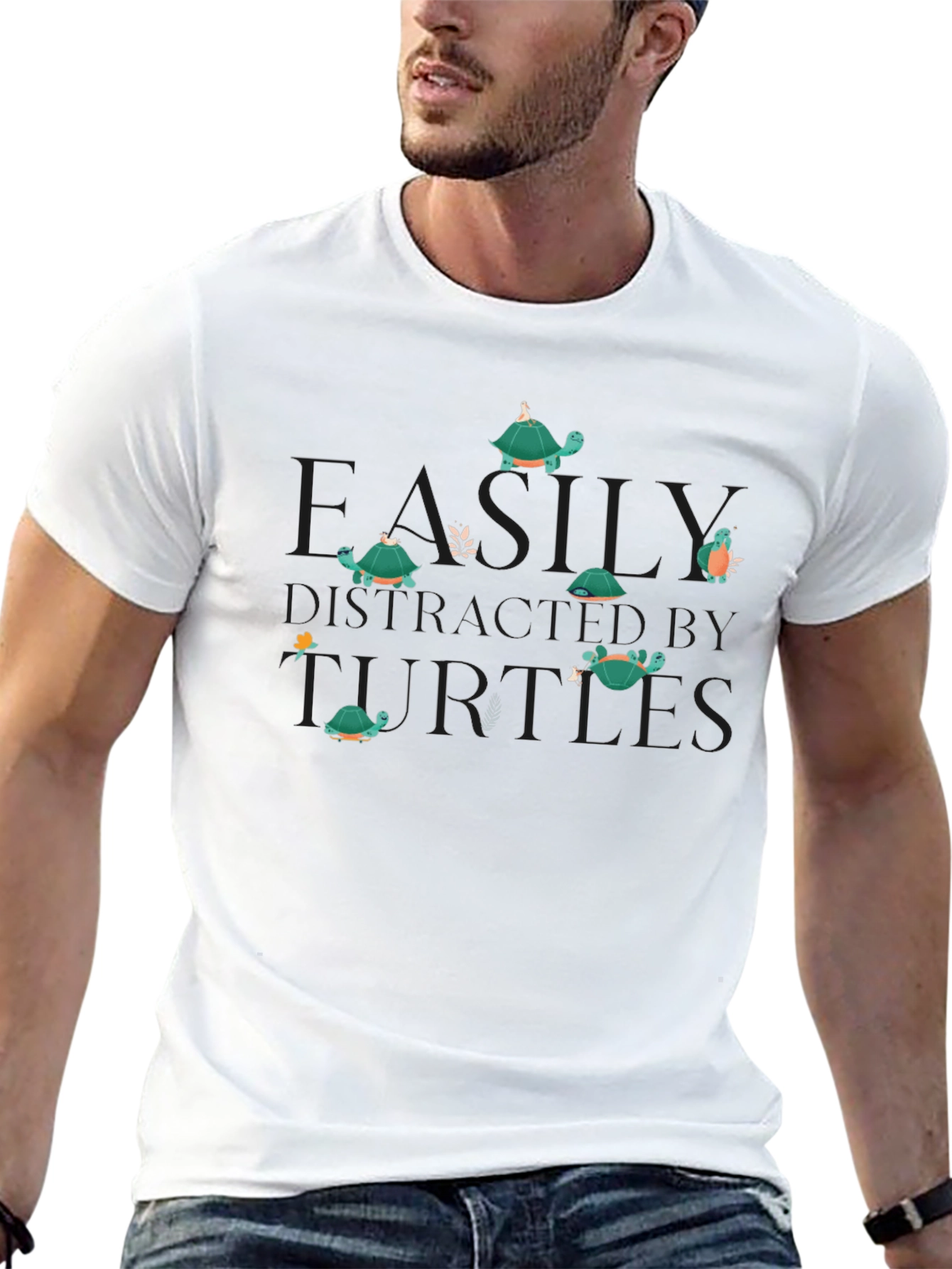 Turtles By Miles Black Graphic T-Shirt
