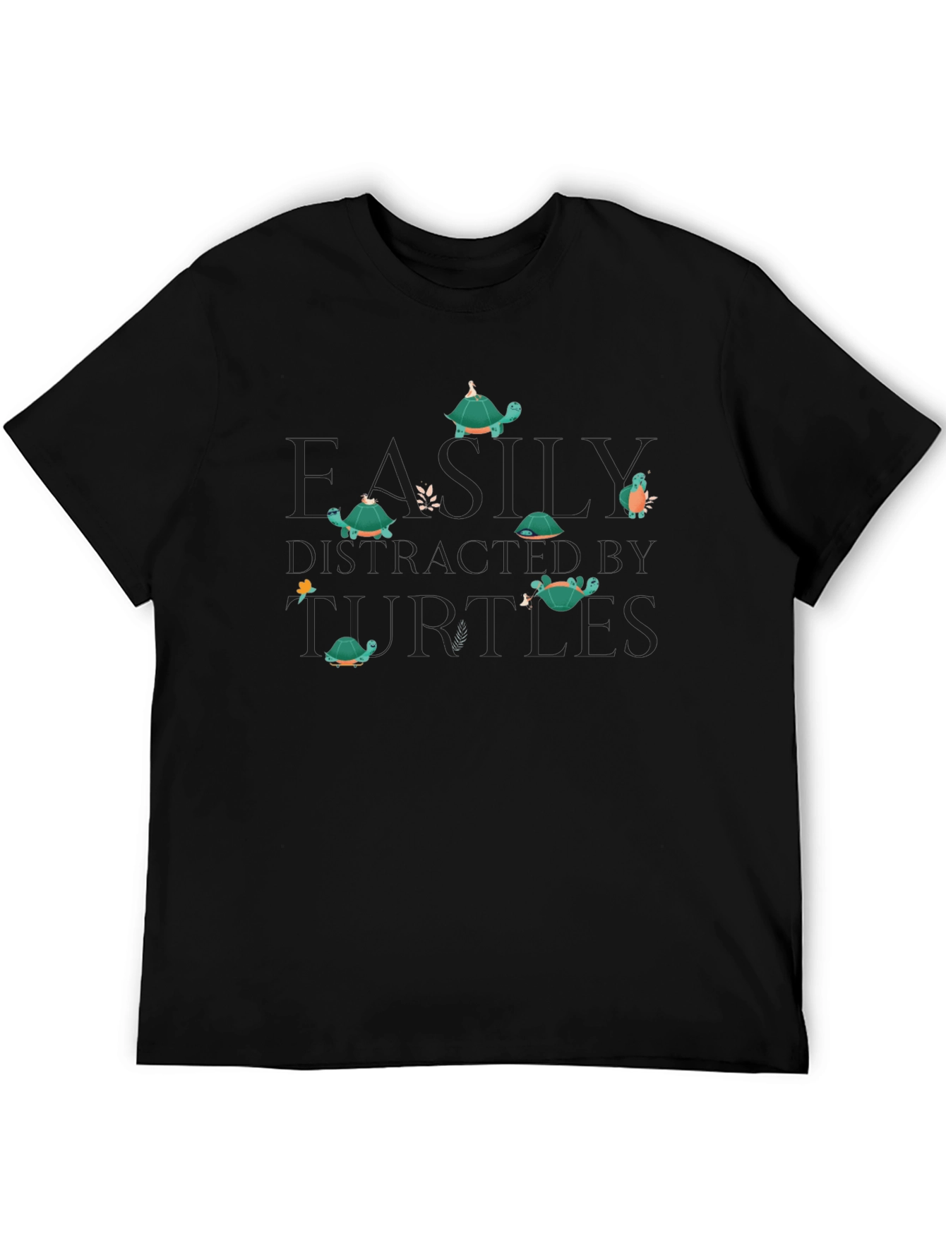 Turtles By Miles Black Graphic T-Shirt