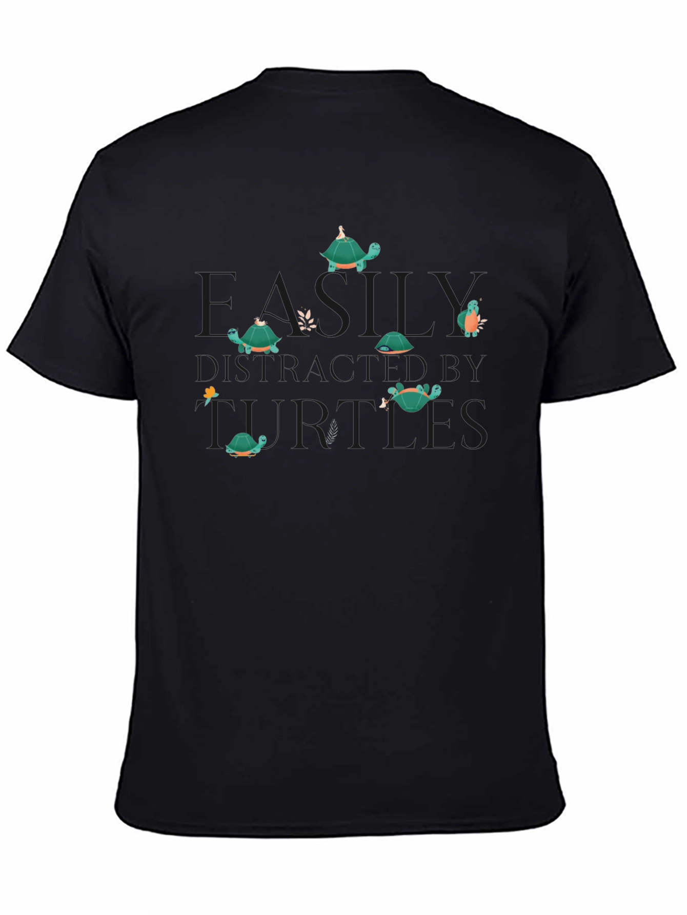 Turtles By Miles Black Graphic T-Shirt