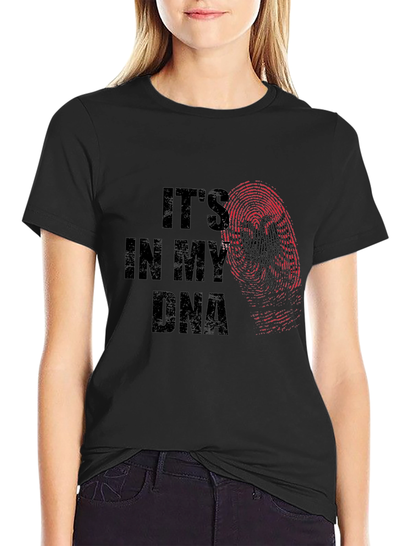 Albania DNA T-Shirt - Unique Fingerprint Design