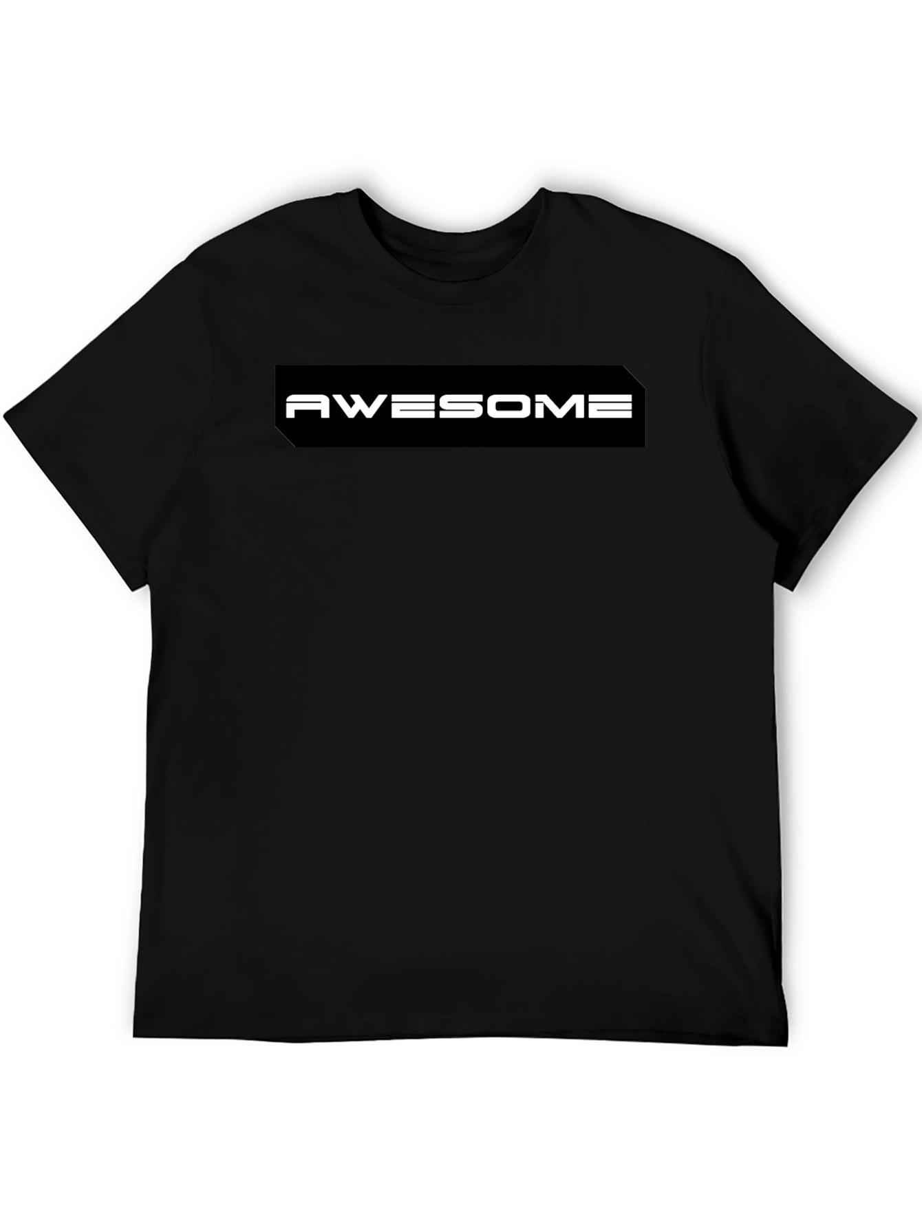 Awesome Graphic Print Black T-Shirt