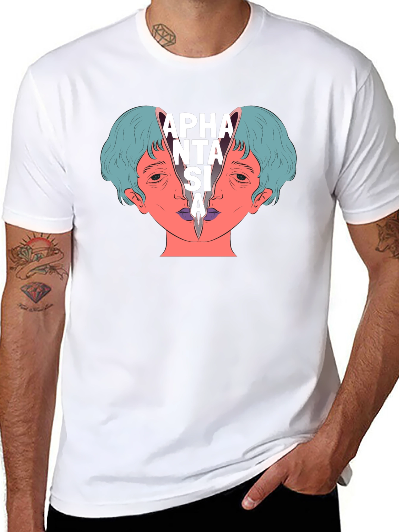 Aphantasia Graphic Tee - Unique Design Black T-Shirt