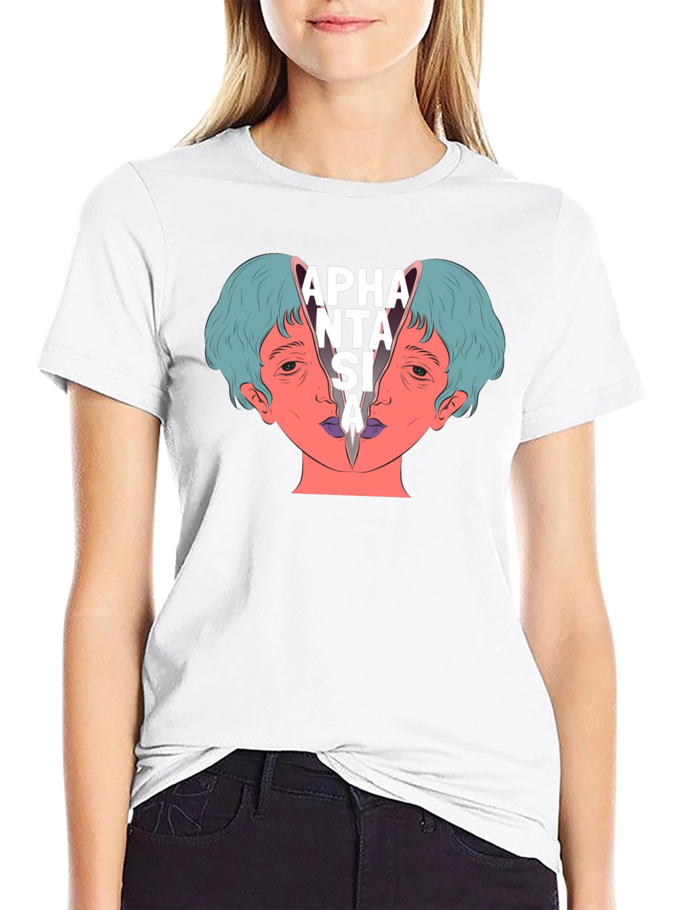 Aphantasia Graphic Tee - Unique Design Black T-Shirt