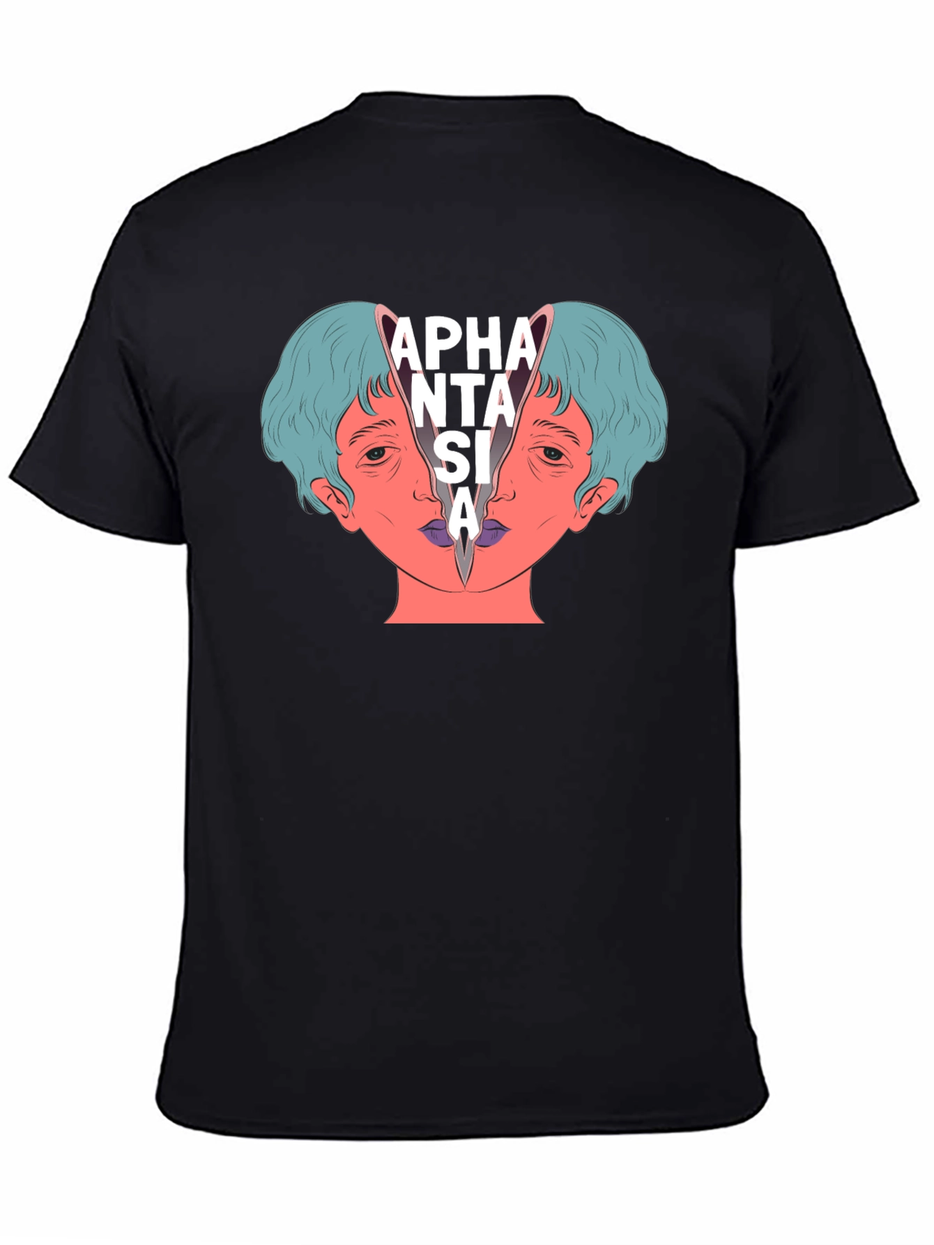Aphantasia Graphic Tee - Unique Design Black T-Shirt