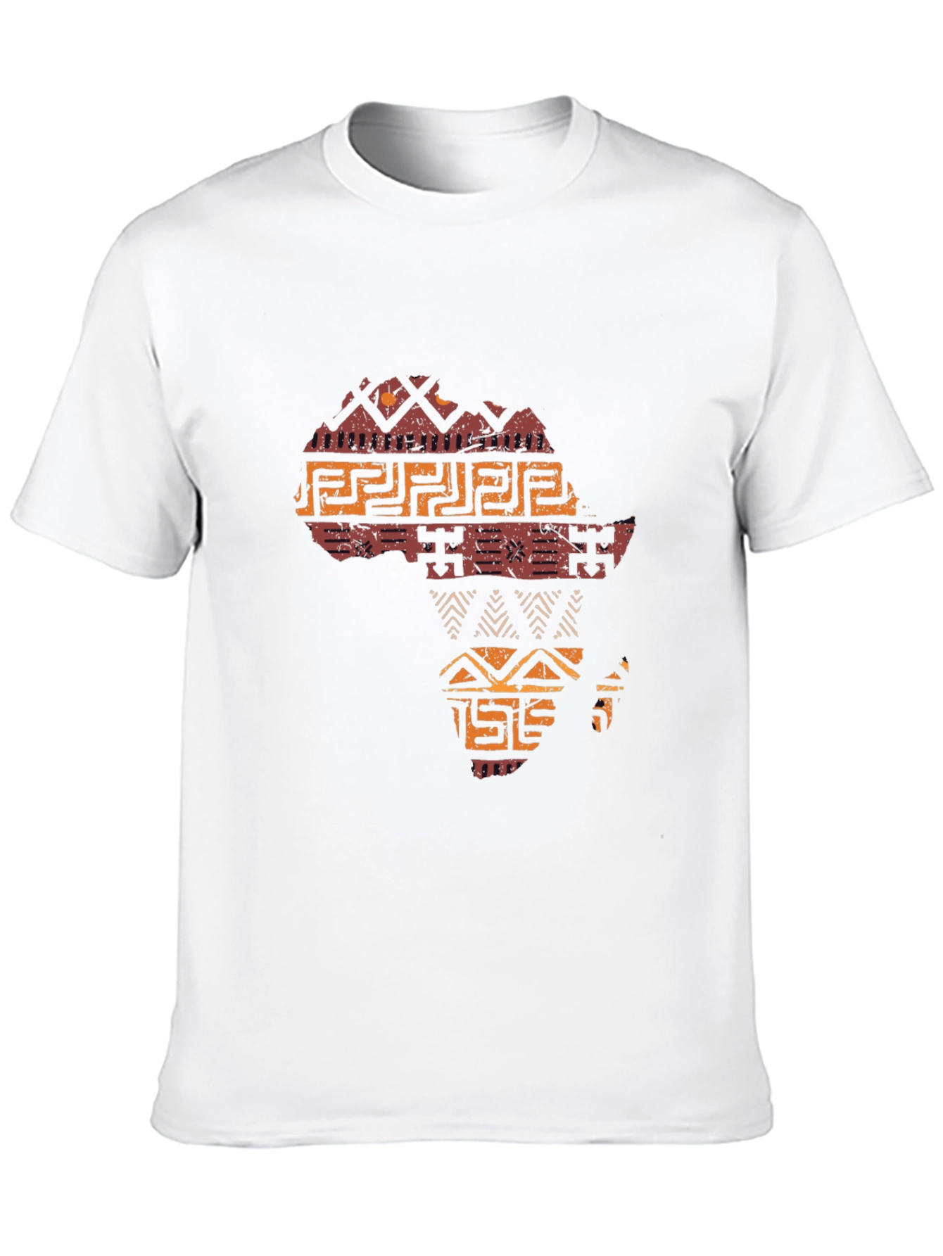 African Tribal Art Mens Black T-Shirt
