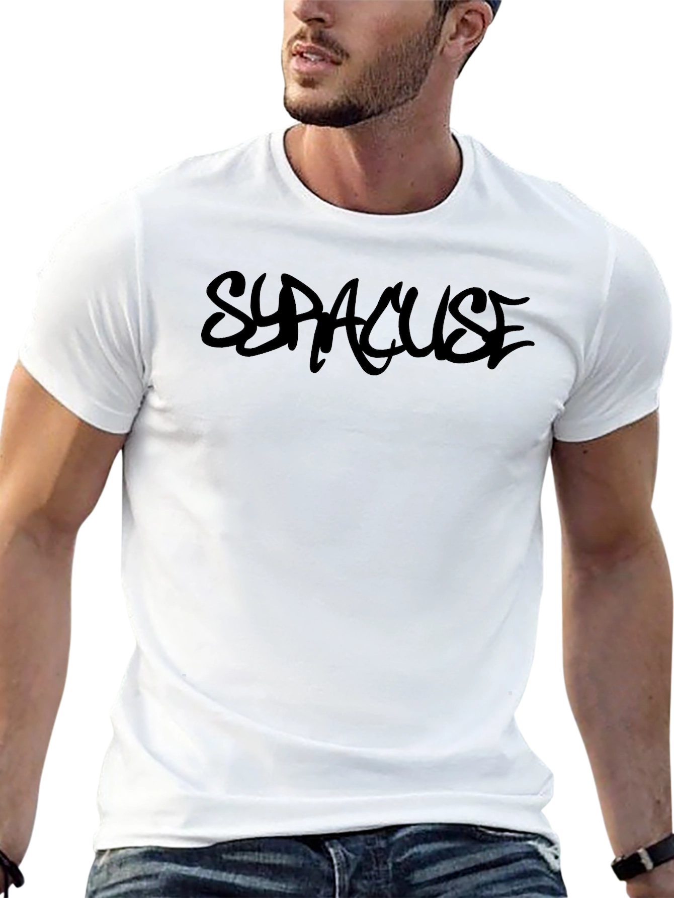 Syracuse Black Graphic Tee Casual Style