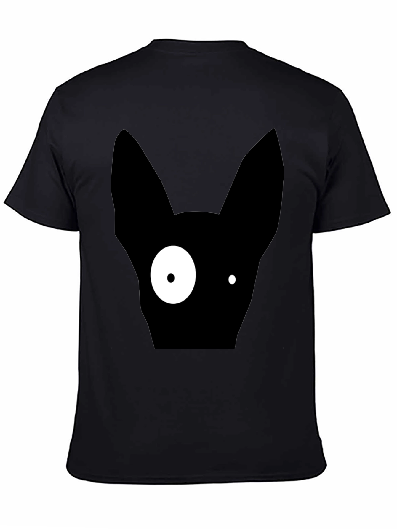 Abstract One-Eyed Cat Graphic T-Shirt