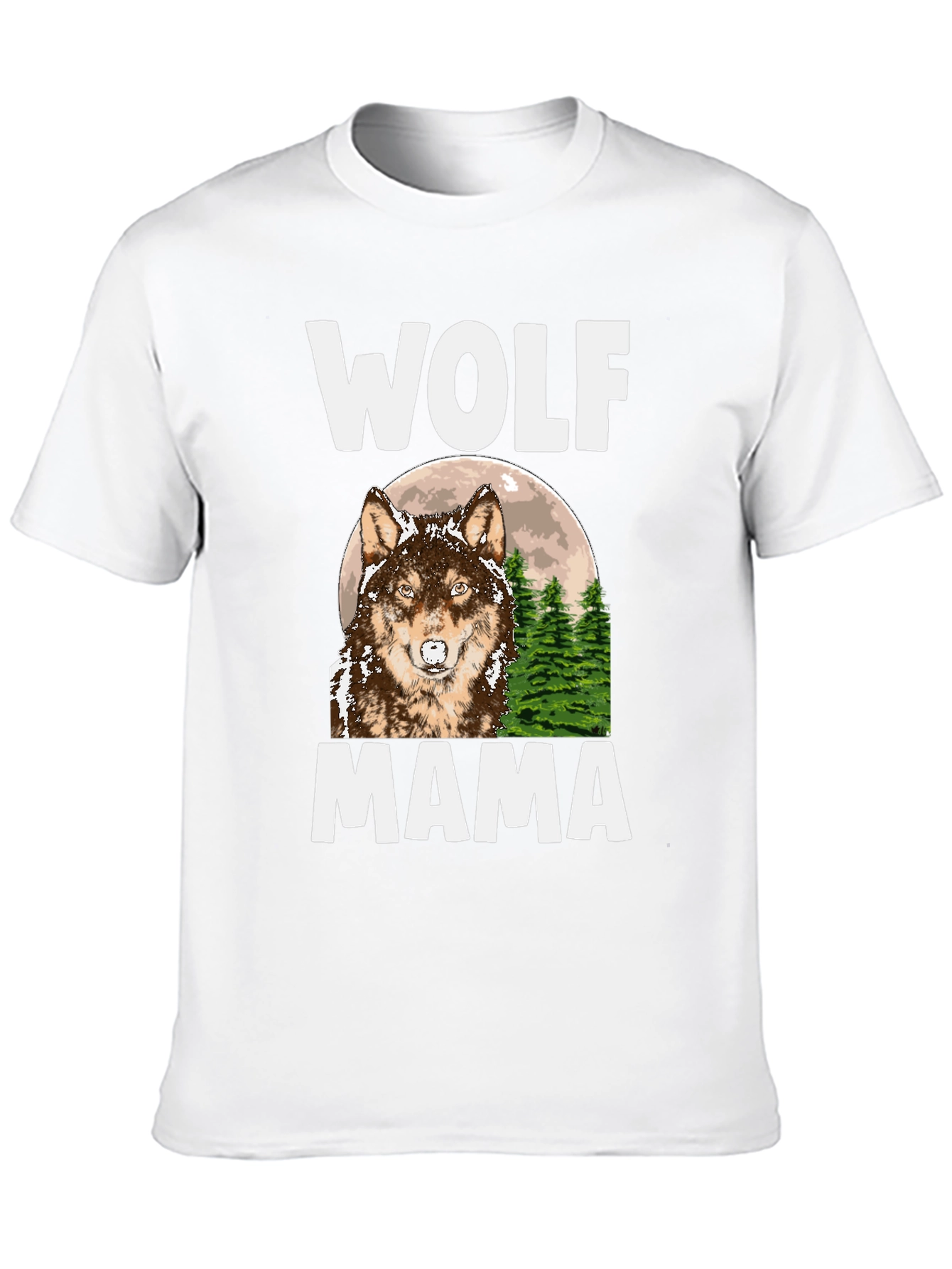 Wolf Mama Graphic Tee - Black Cotton Comfort