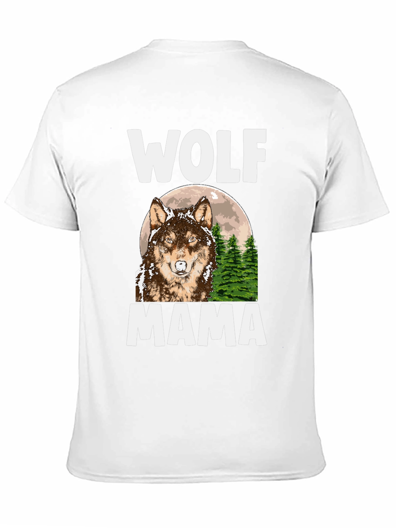 Wolf Mama Graphic Tee - Black Cotton Comfort