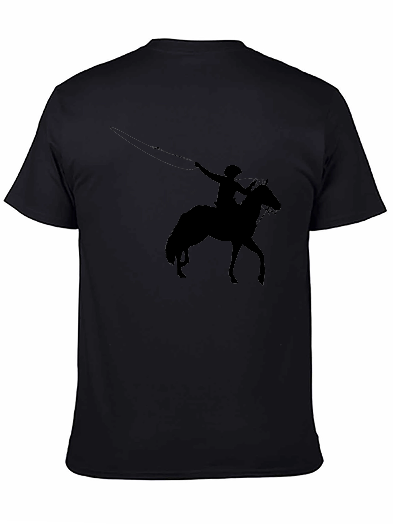 Roping Cowboy Graphic T-Shirt - Black