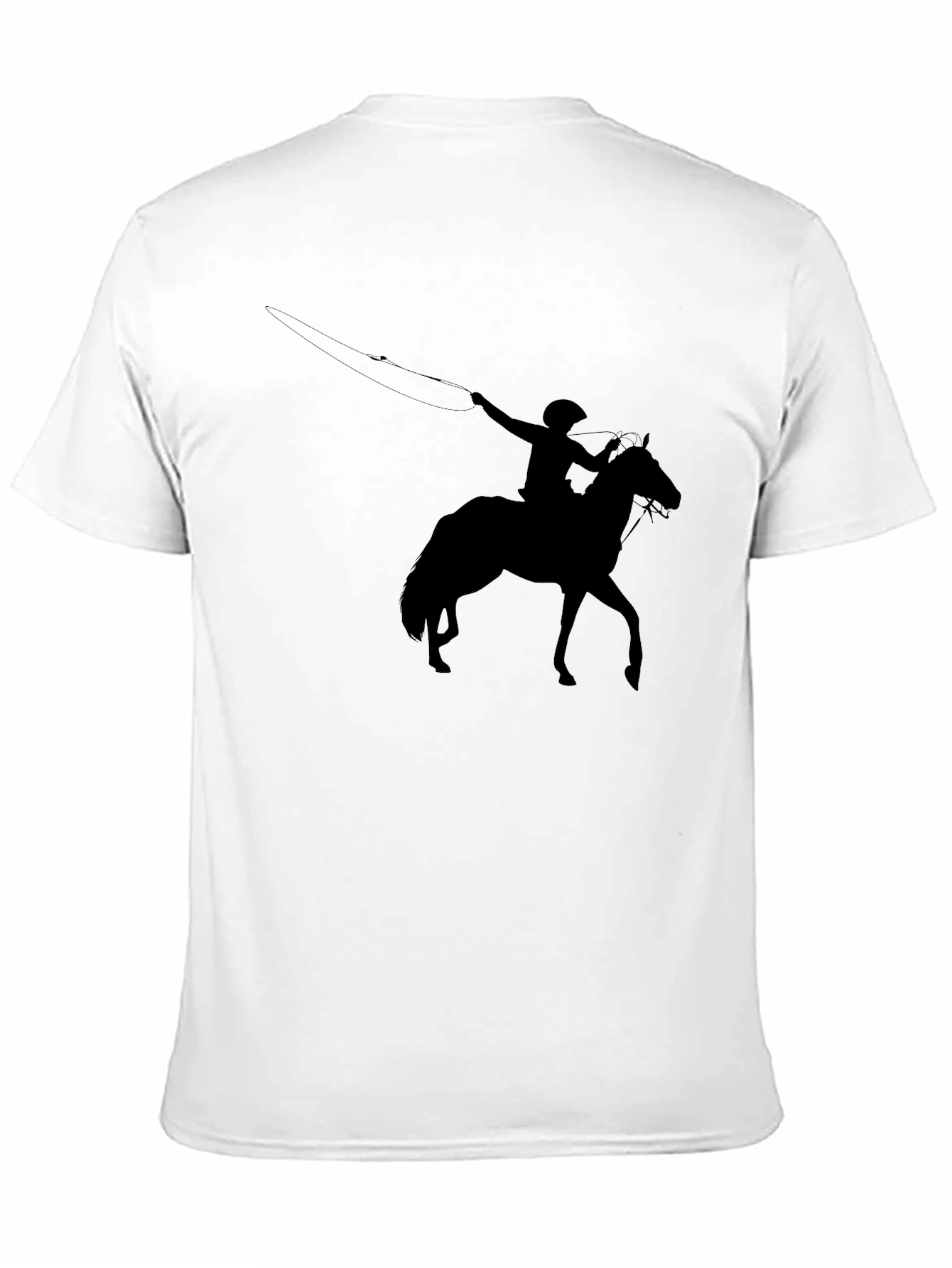 Roping Cowboy Graphic T-Shirt - Black