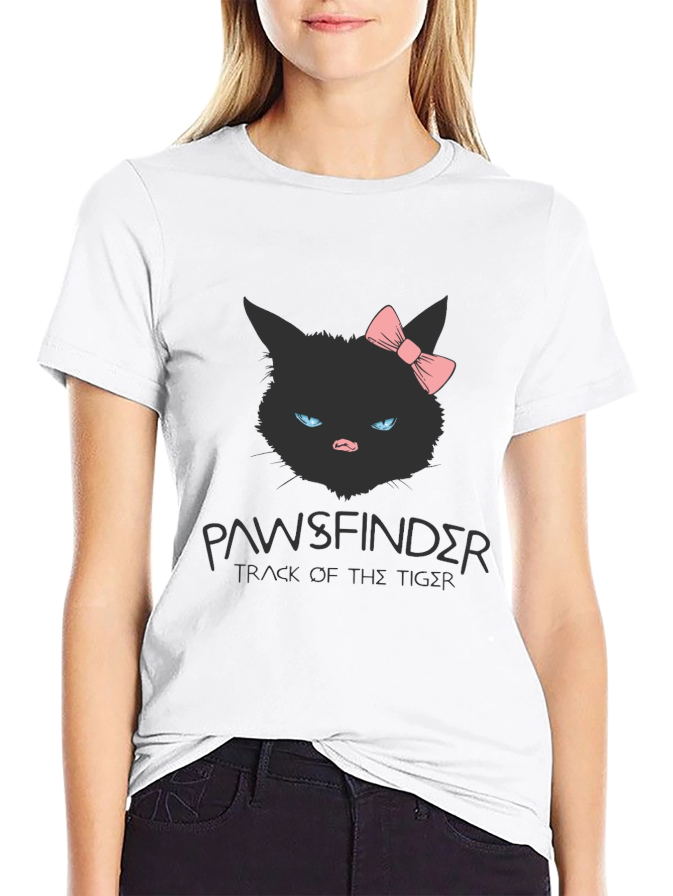 Pawsfinder Black Cat Graphic T-Shirt