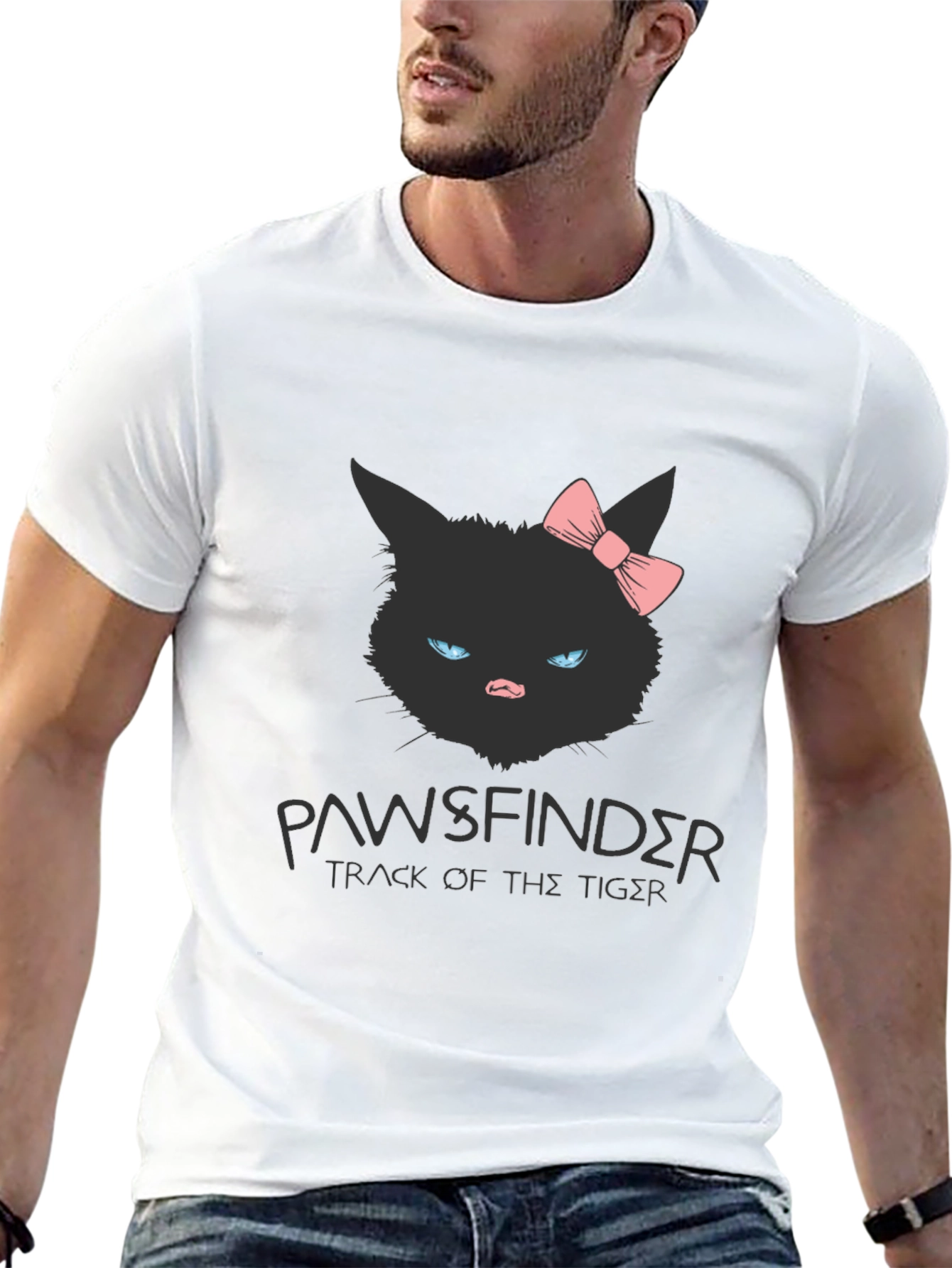 Pawsfinder Black Cat Graphic T-Shirt
