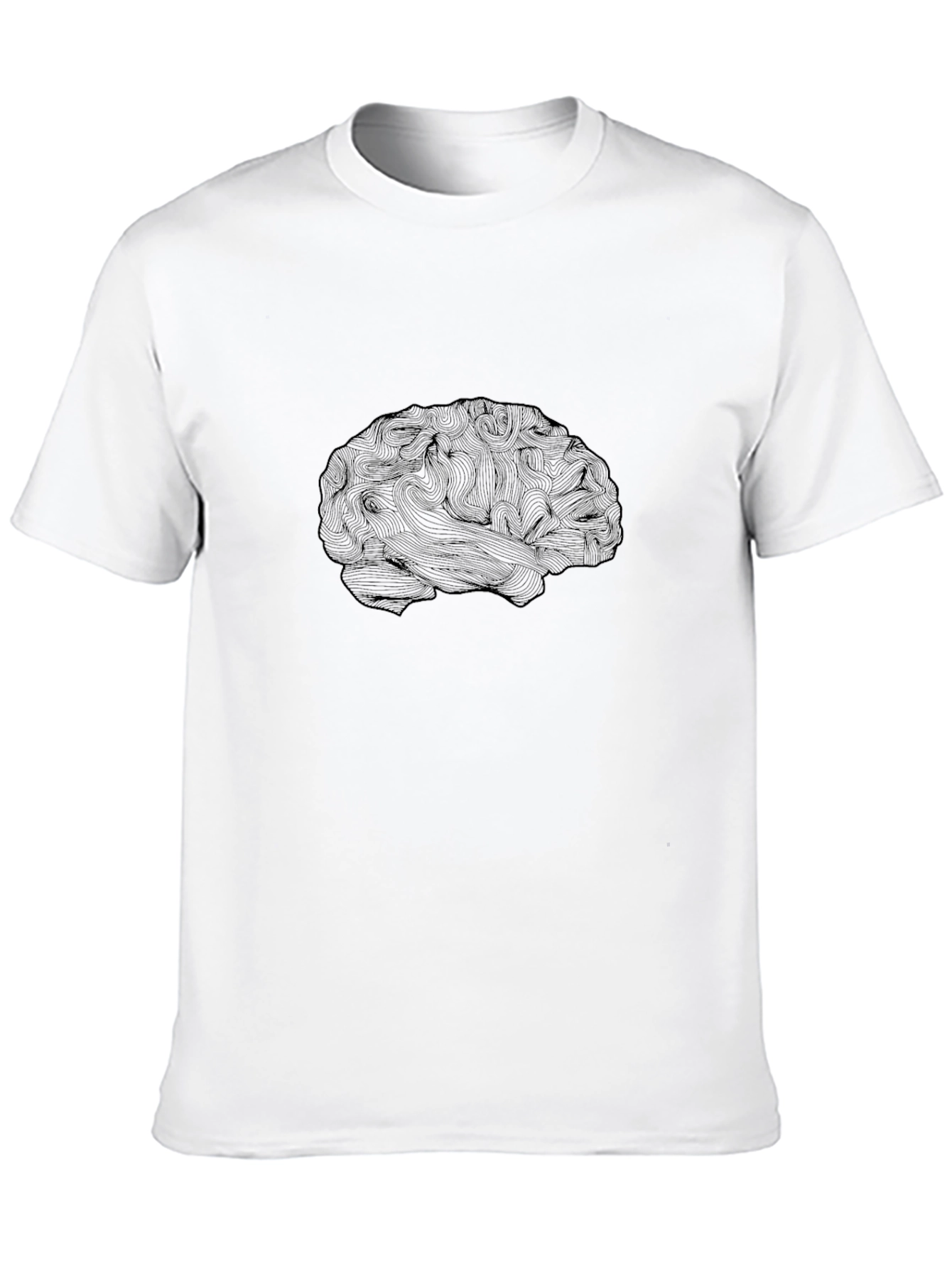 Brain Graphic Tee - Black Cotton Blend