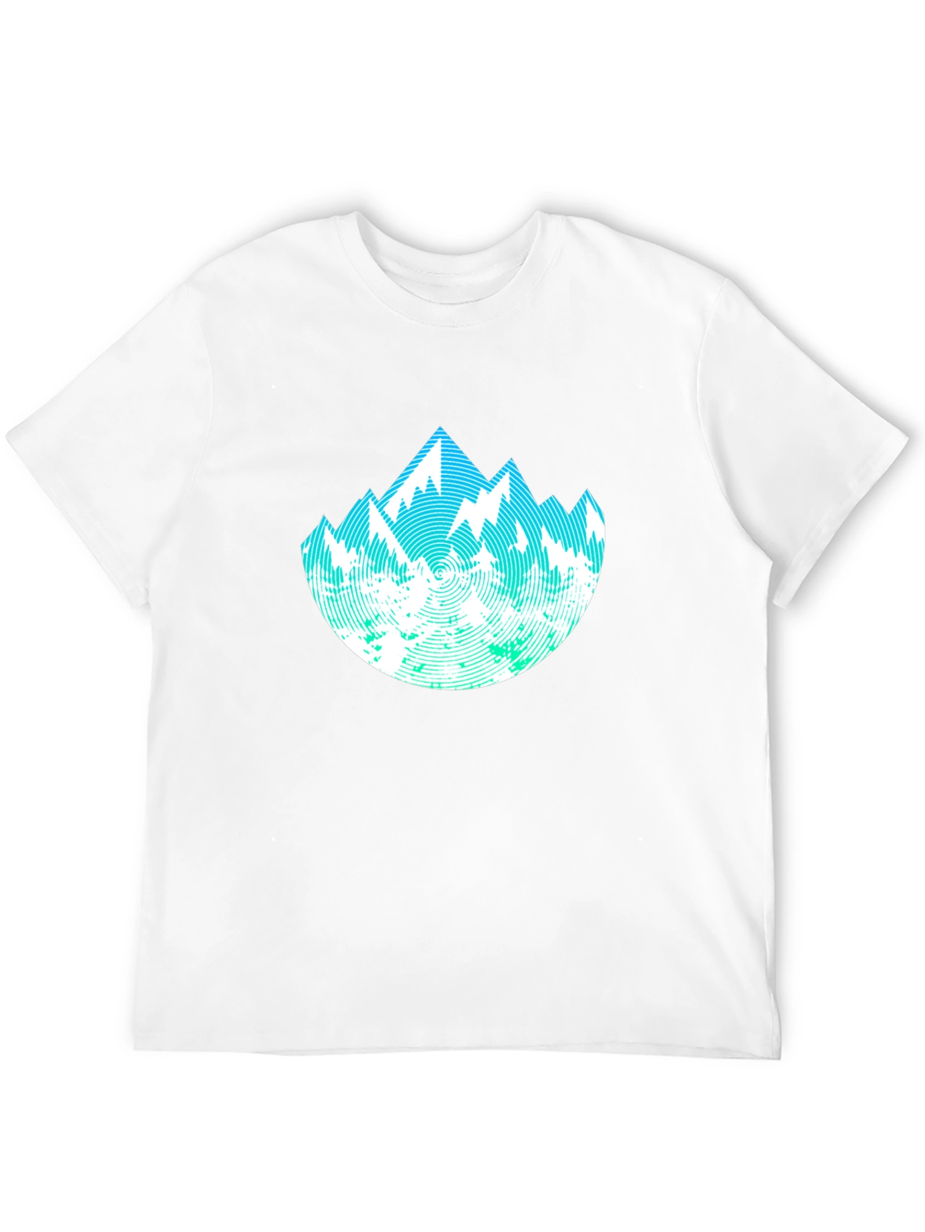 Abstract Mountain Graphic Tee - Black