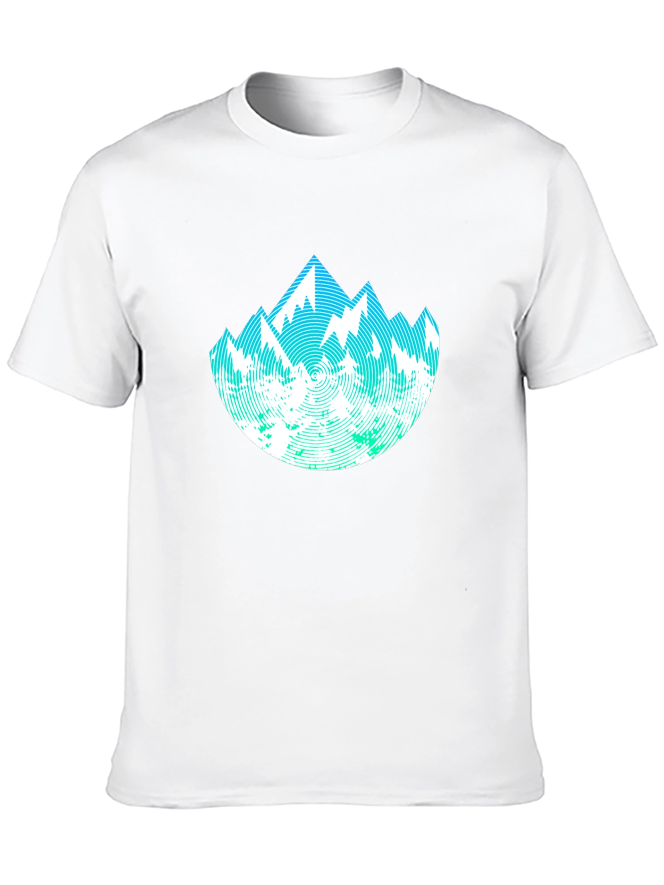 Abstract Mountain Graphic Tee - Black