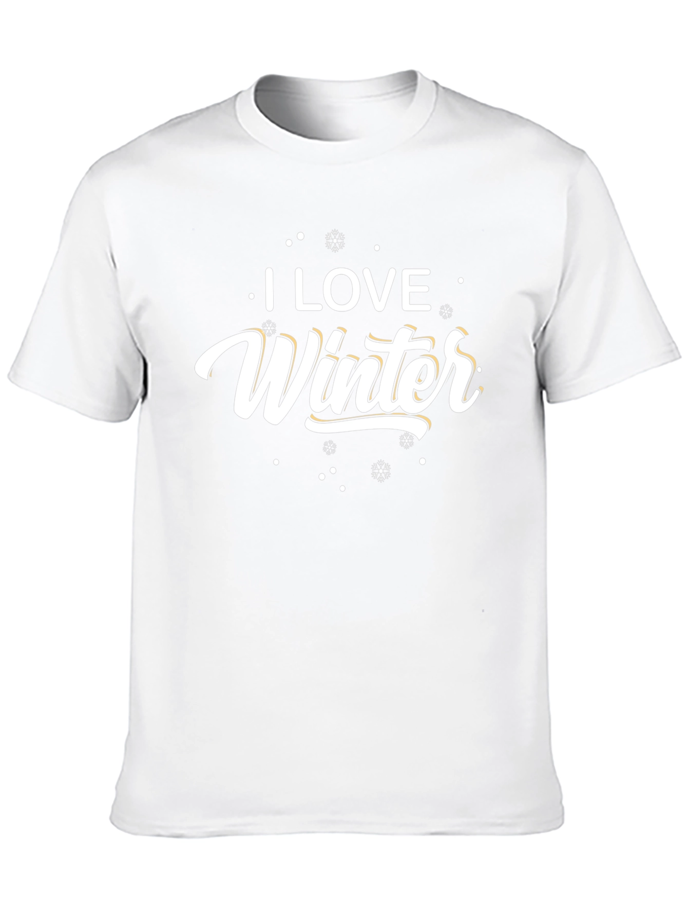 I Love Winter Black Graphic T-Shirt