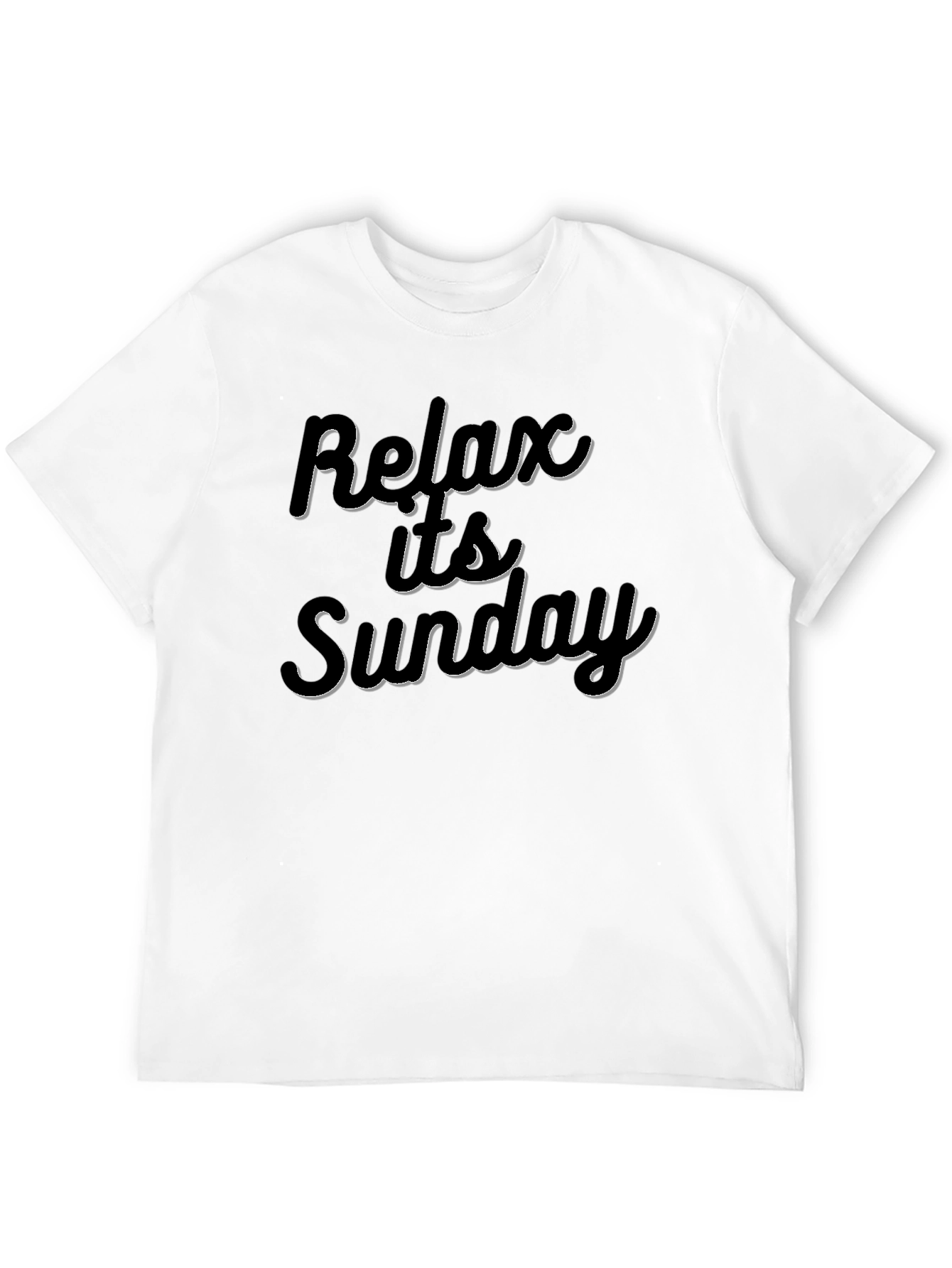 Relax Its Sunday Black Graphic Tee
