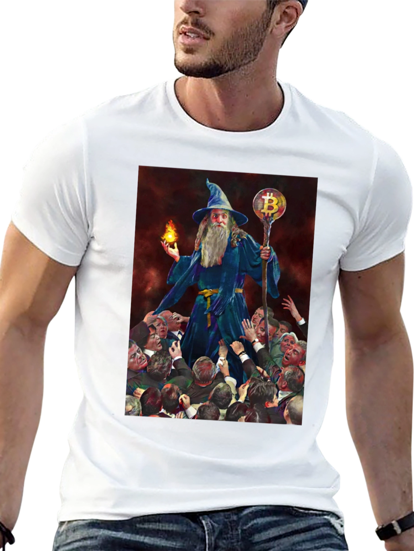 Bitcoin Wizard T-Shirt - Crypto Magic!