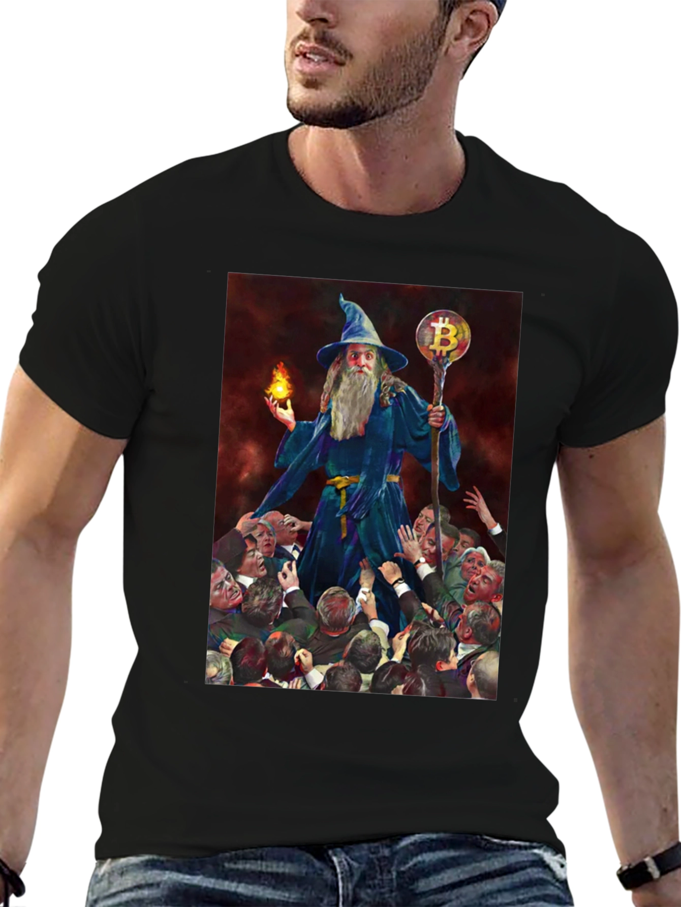 Bitcoin Wizard T-Shirt - Crypto Magic!
