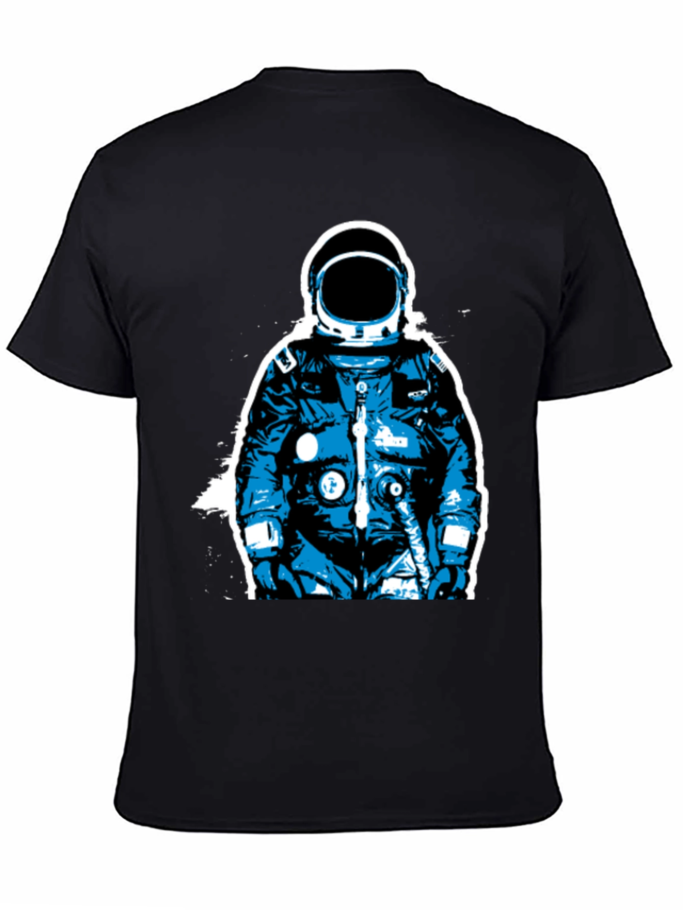 Astronaut Graphic Print Black T-Shirt