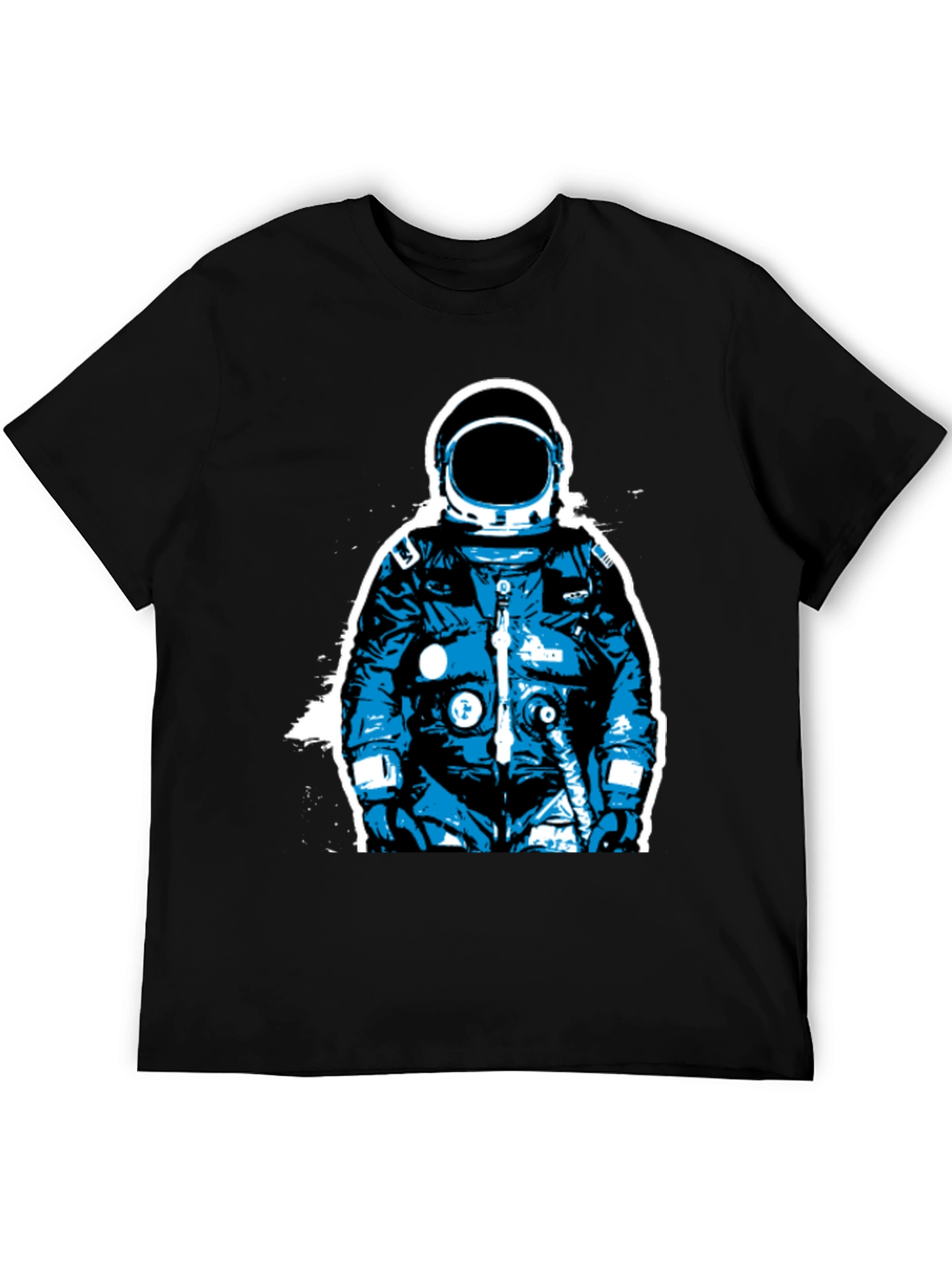 Astronaut Graphic Print Black T-Shirt