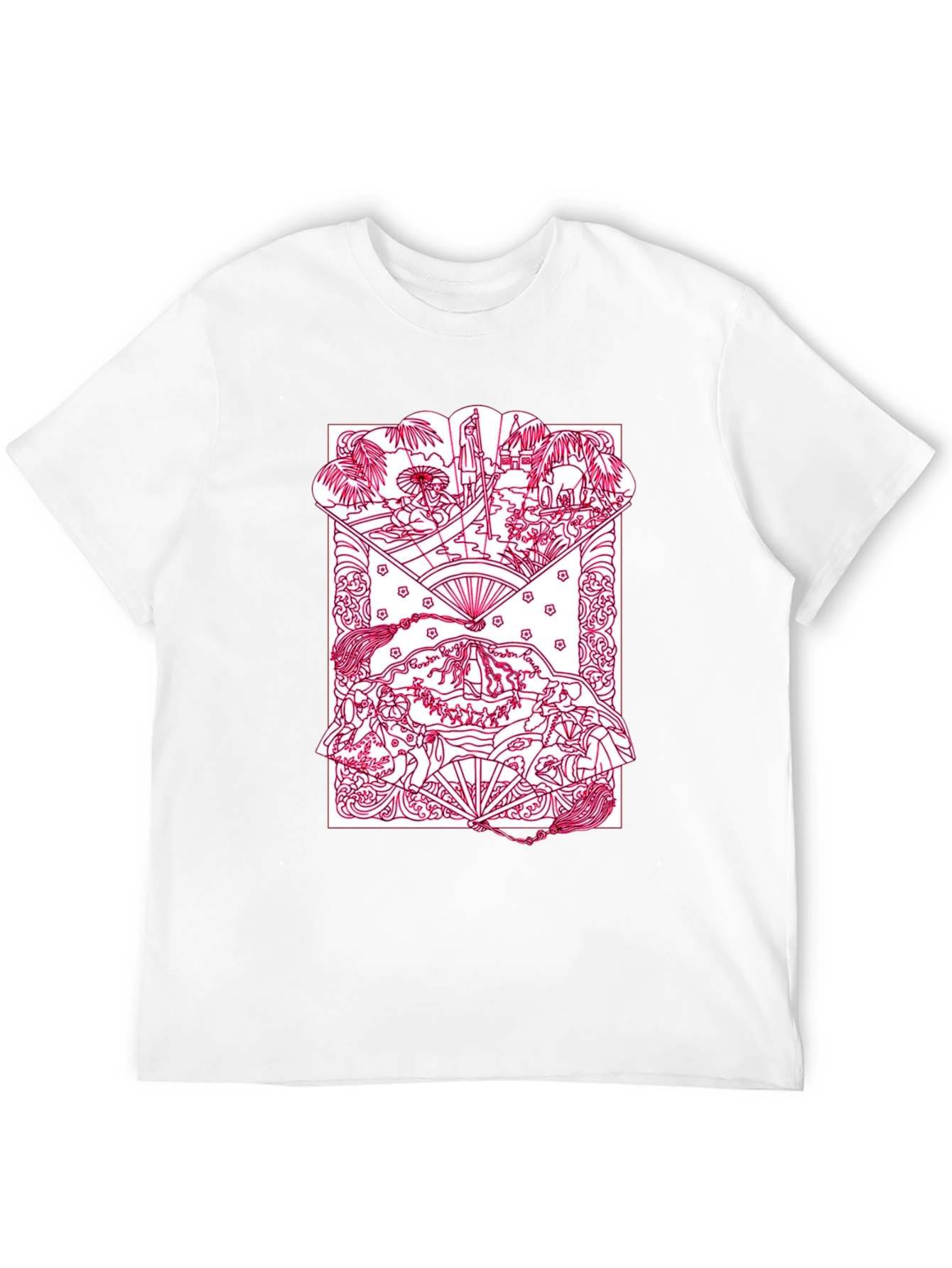 Artistic Graphic Print Crew Neck T-Shirt