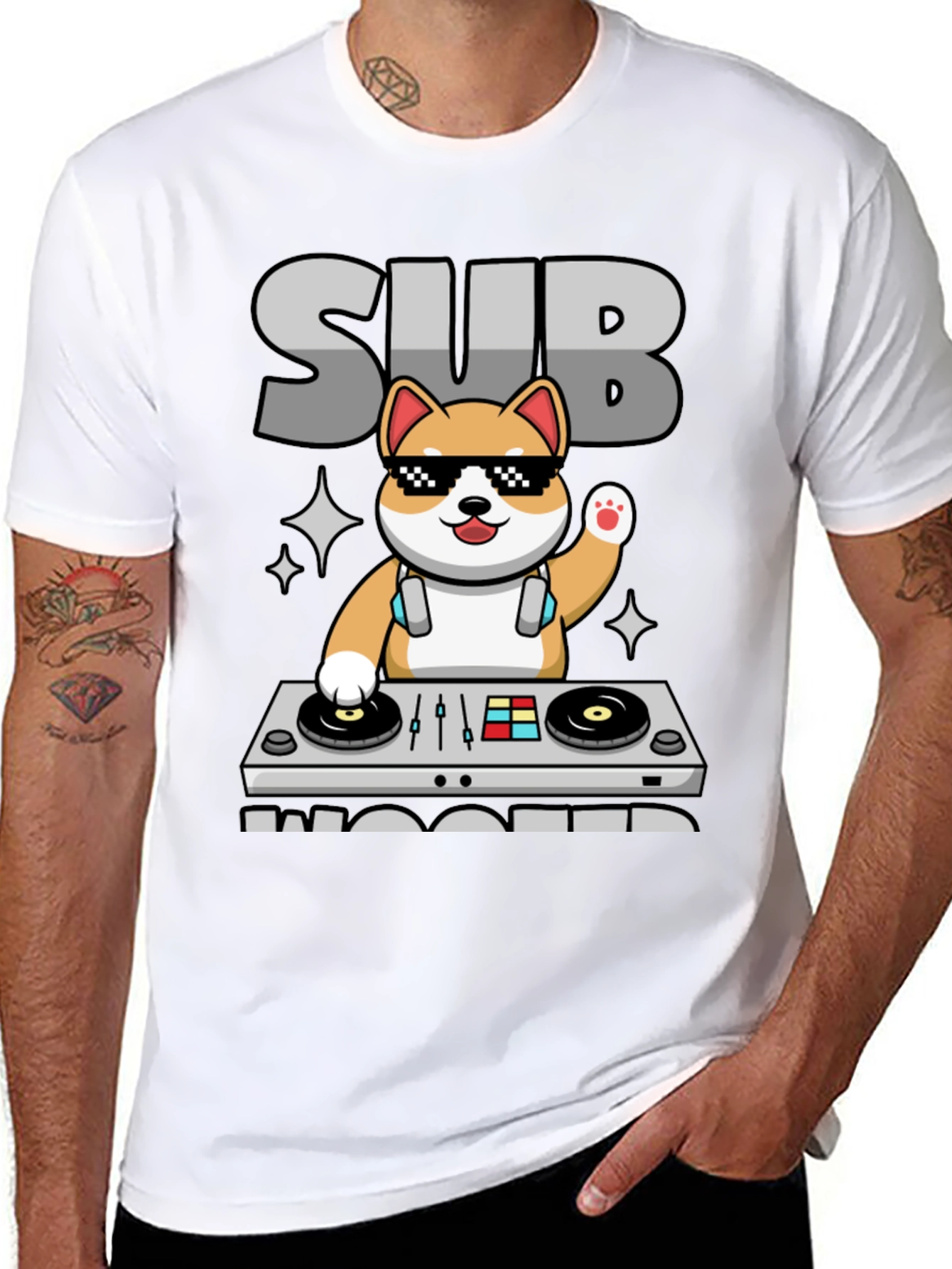 DJ Shiba Inu T-Shirt - Sub Woofers