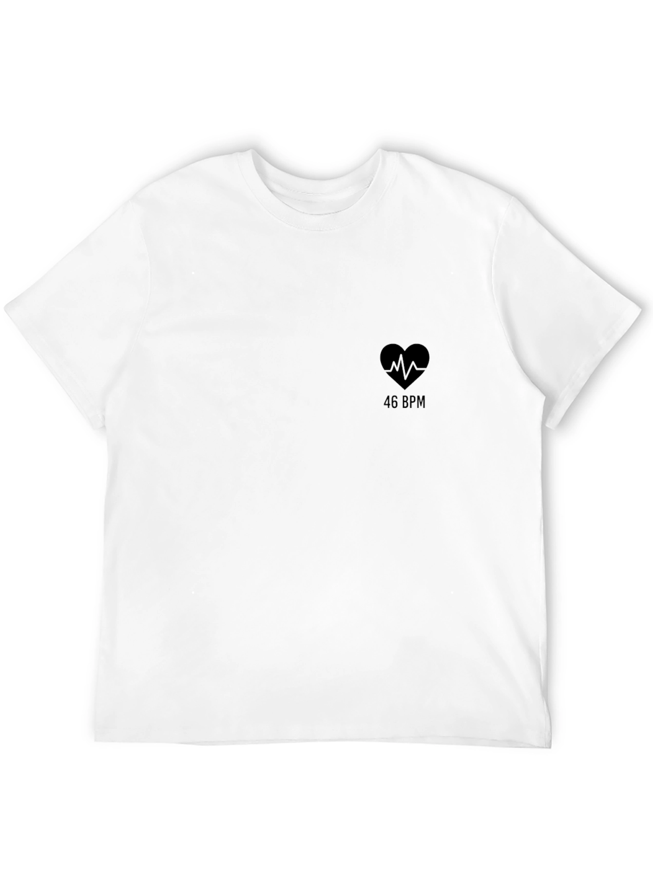 Heartbeat 46 BPM Graphic Tee - Black Cotton T-Shirt
