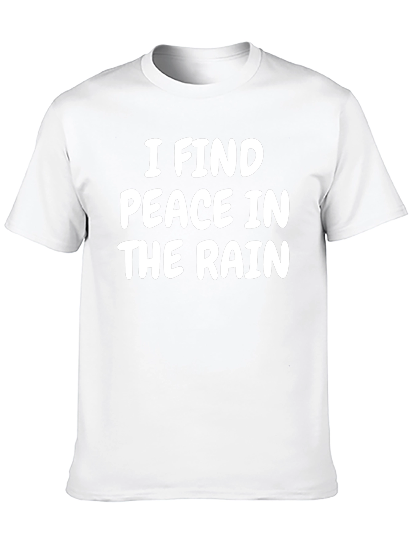 I Find Peace in the Rain Black Graphic Tee