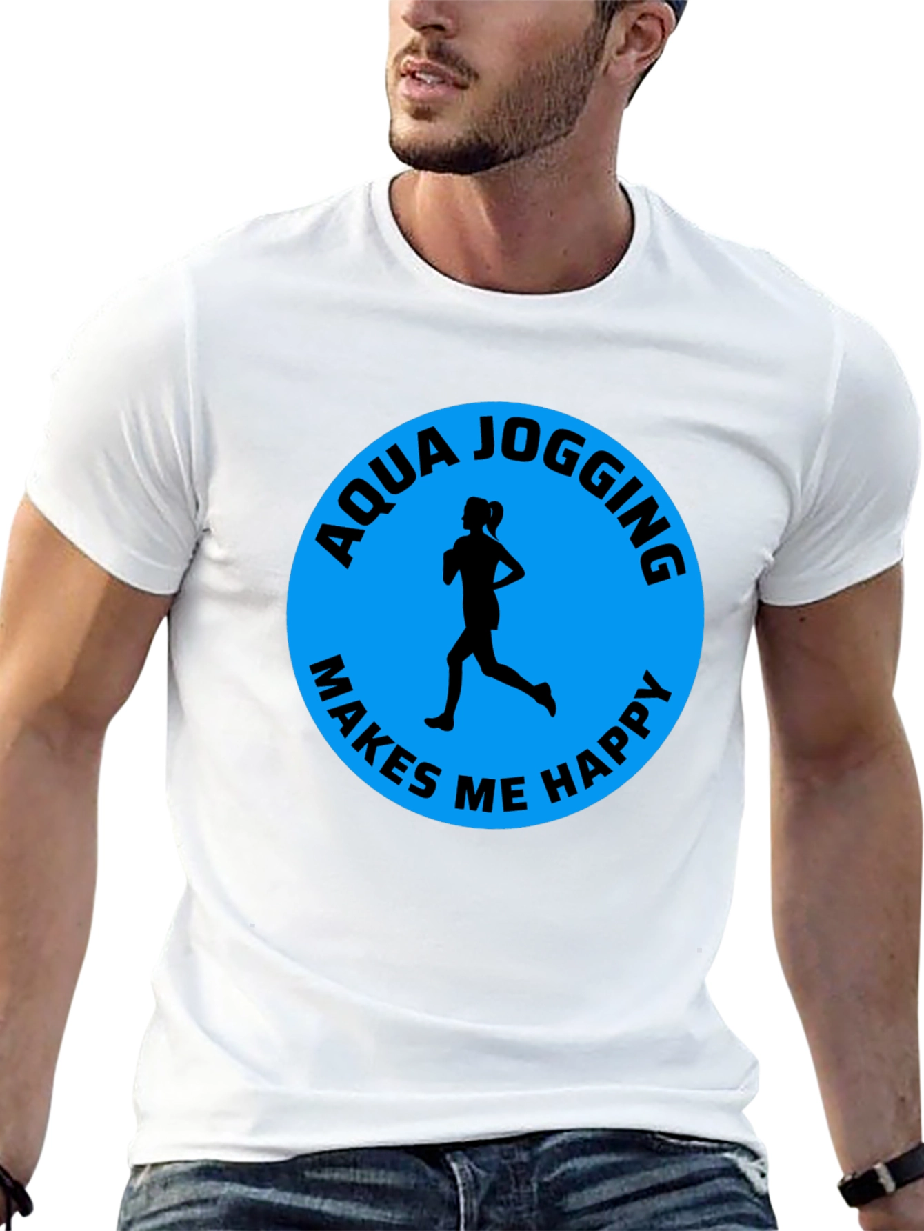 Aqua Jogging Makes Me Happy Tee