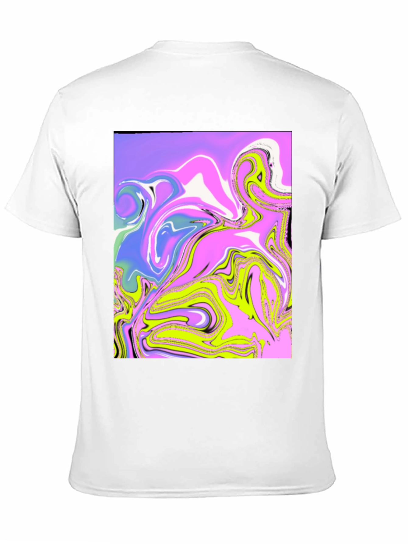 Abstract Marble Art Print Black T-Shirt