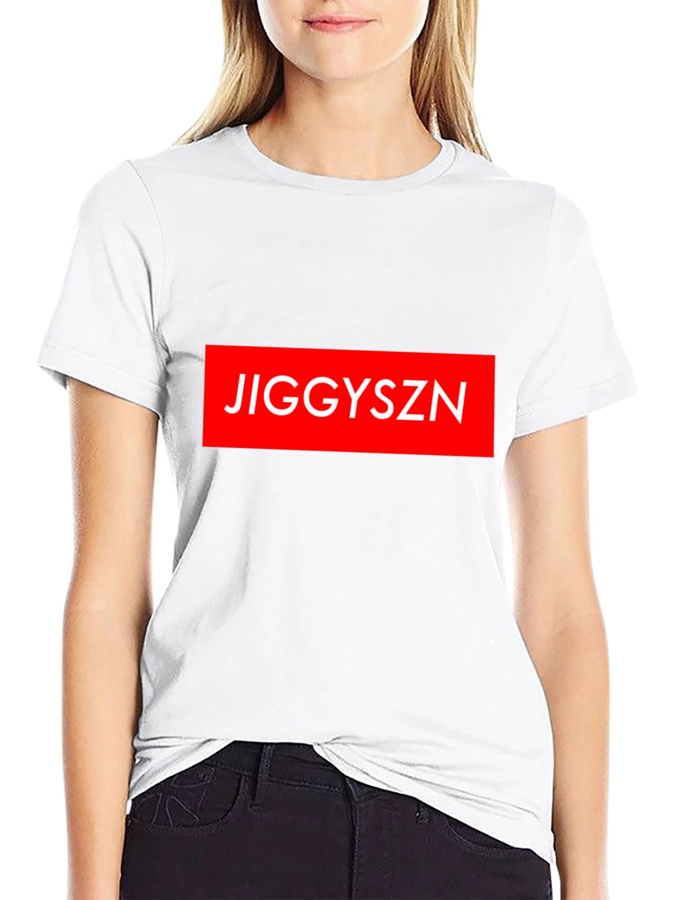 Jiggyszn Red Box Logo Black T-Shirt