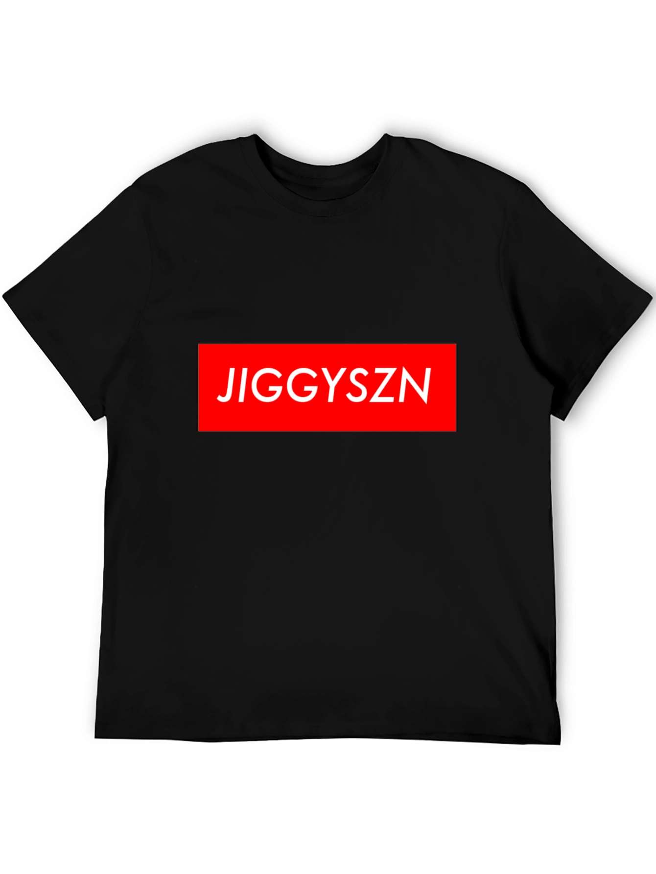 Jiggyszn Red Box Logo Black T-Shirt