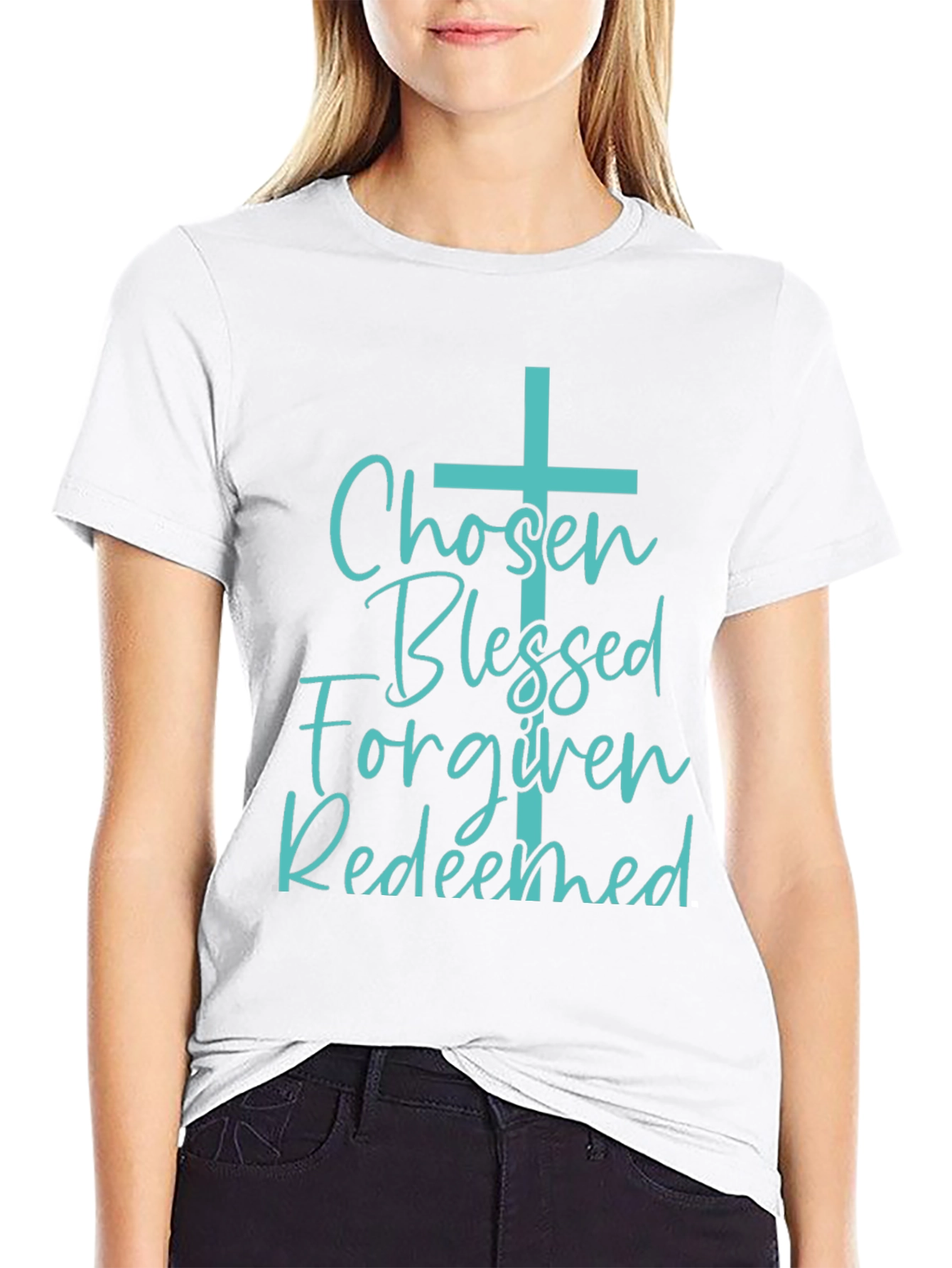 Chosen Blessed Forgiven Redeemed Christian T-Shirt