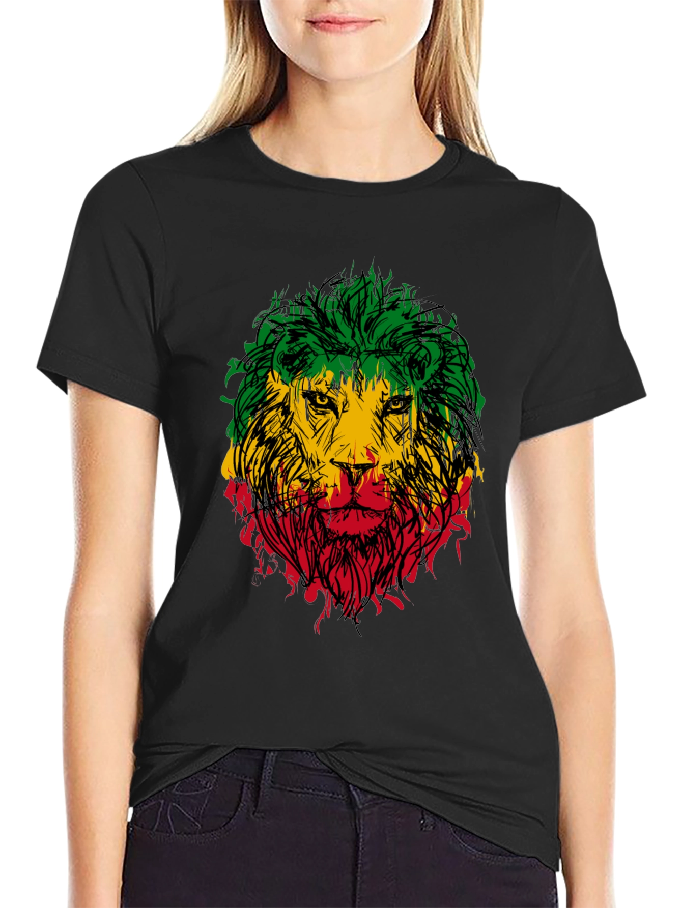 Rasta Lion Graphic Tee - Reggae Style