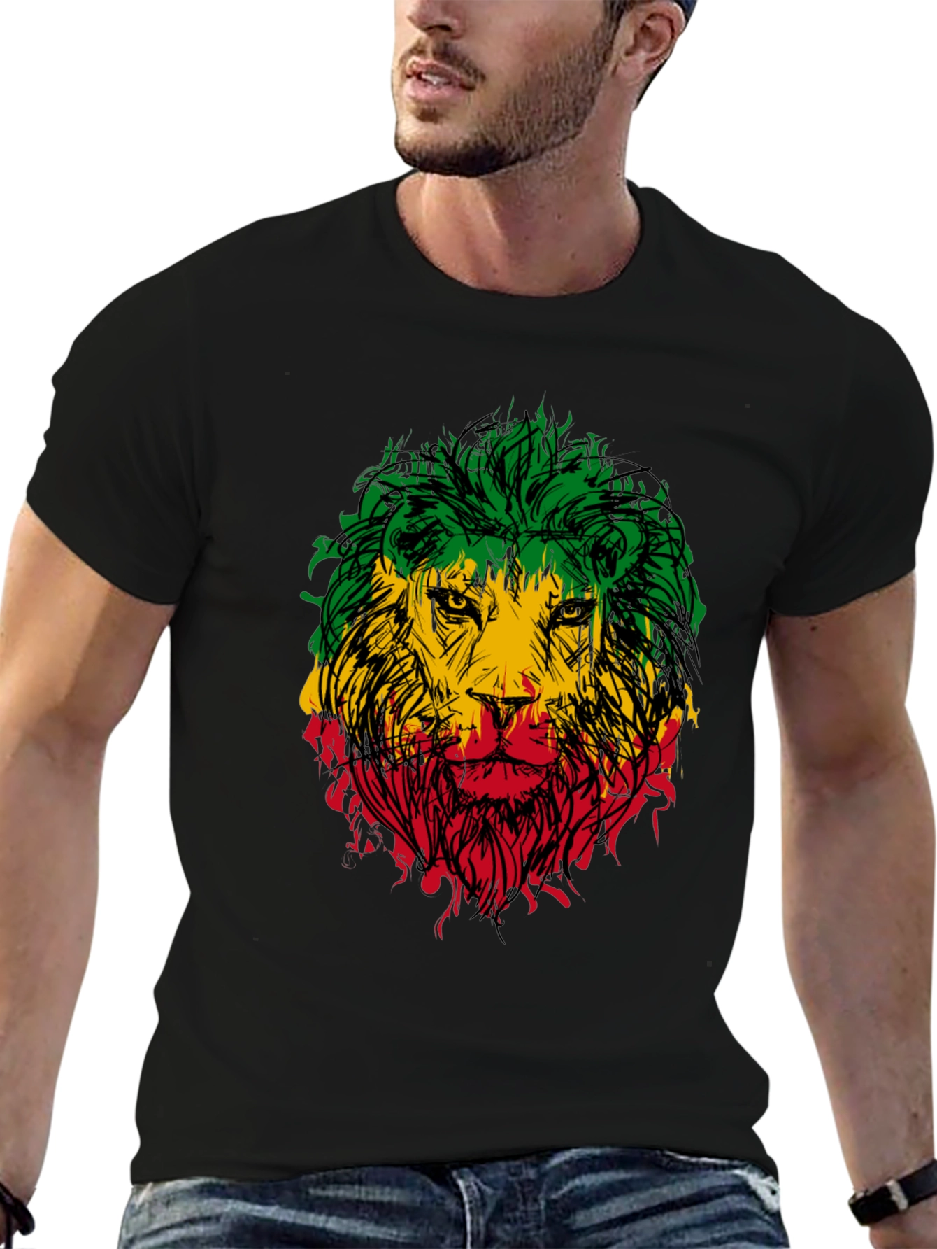 Rasta Lion Graphic Tee - Reggae Style