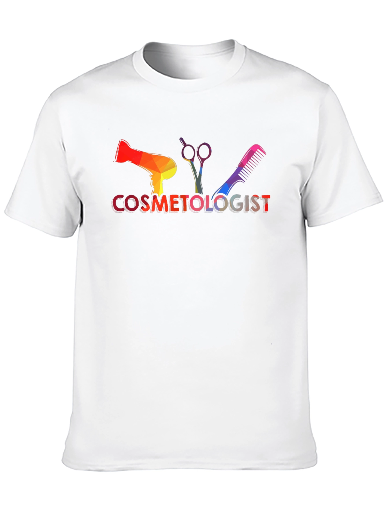 Cosmetologist Rainbow Graphic Tee