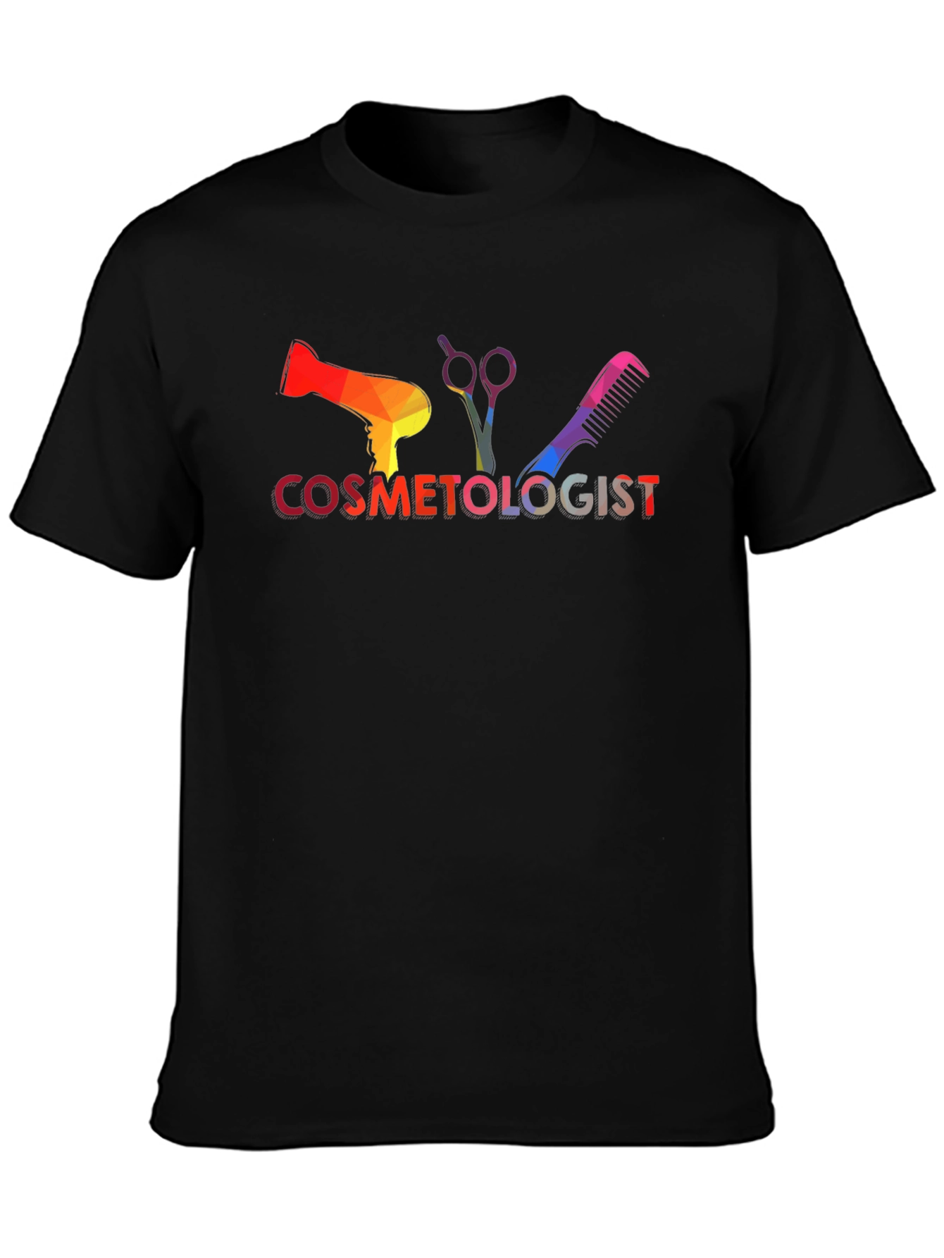 Cosmetologist Rainbow Graphic Tee