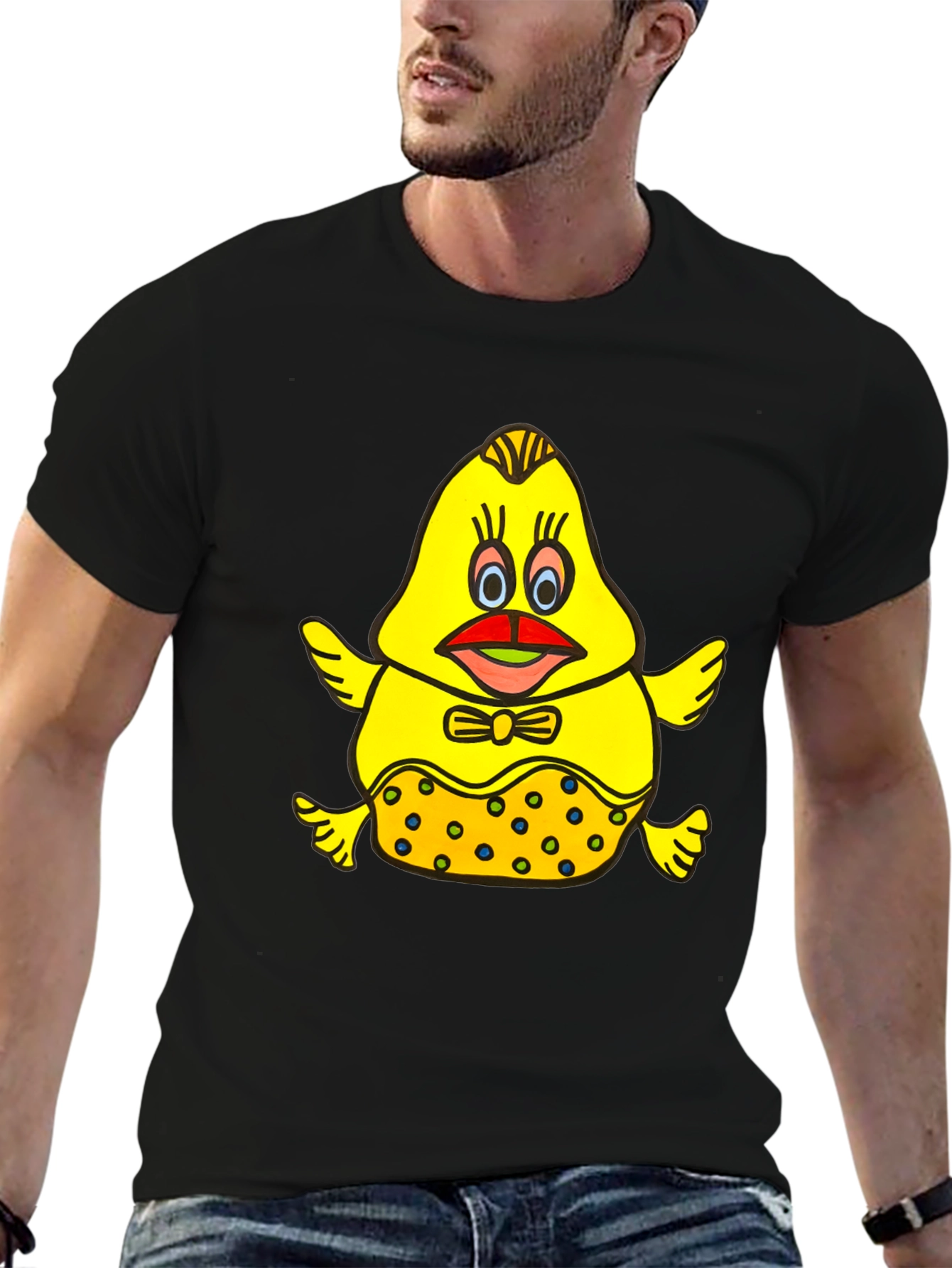 Cartoon Chick Graphic Tee - Unique and Fun!