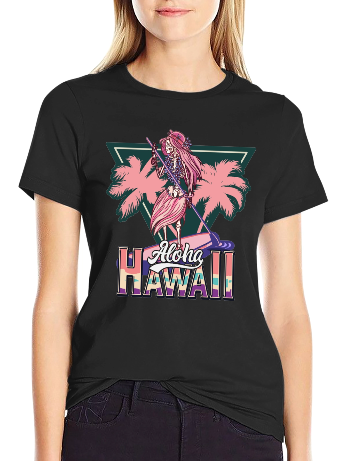 Aloha Hawaii Skeleton Surfer T-Shirt